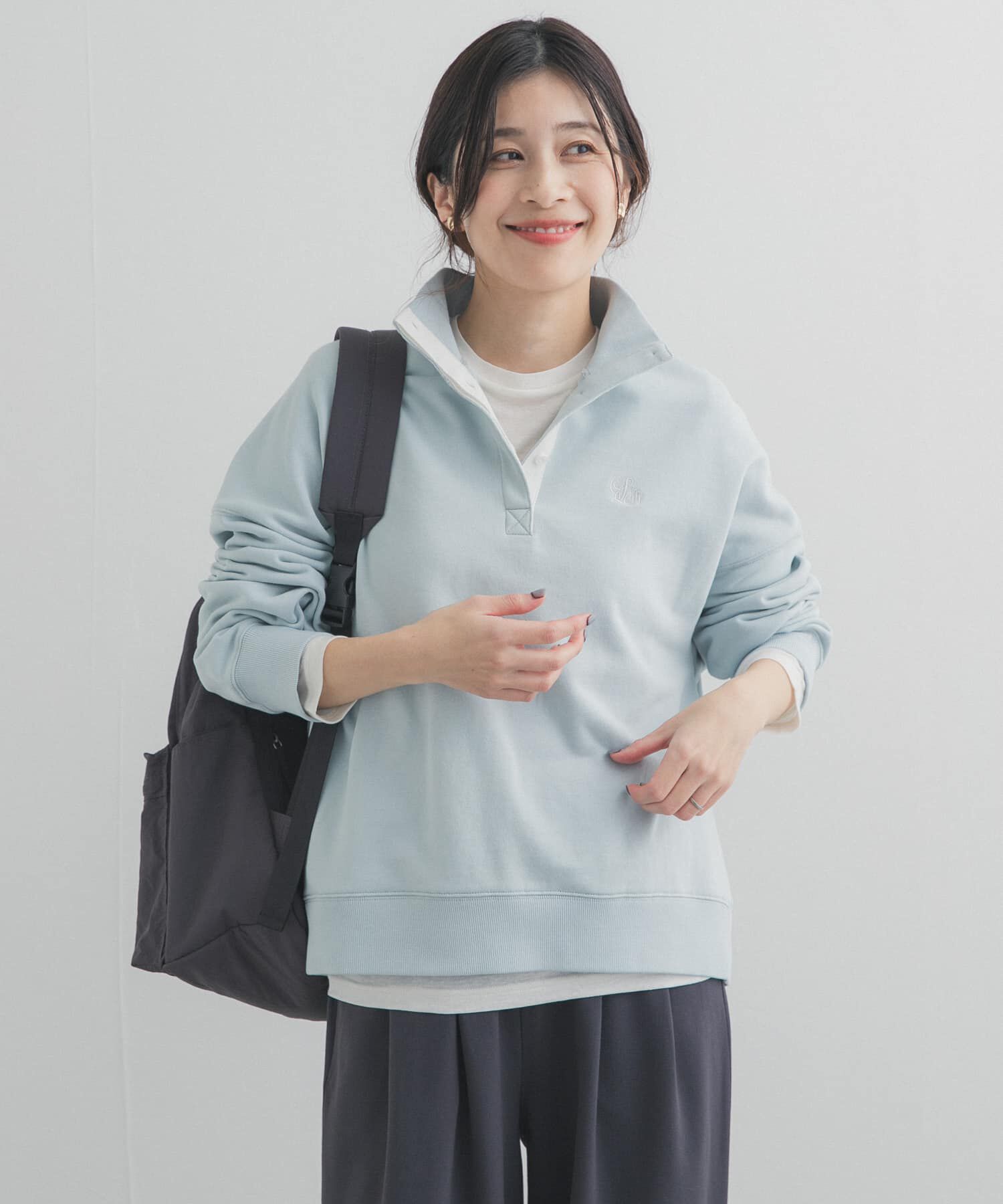 URBAN RESEARCH DOORS「刺繍スタンドカラースウェット」|スウェット・ジャージ|