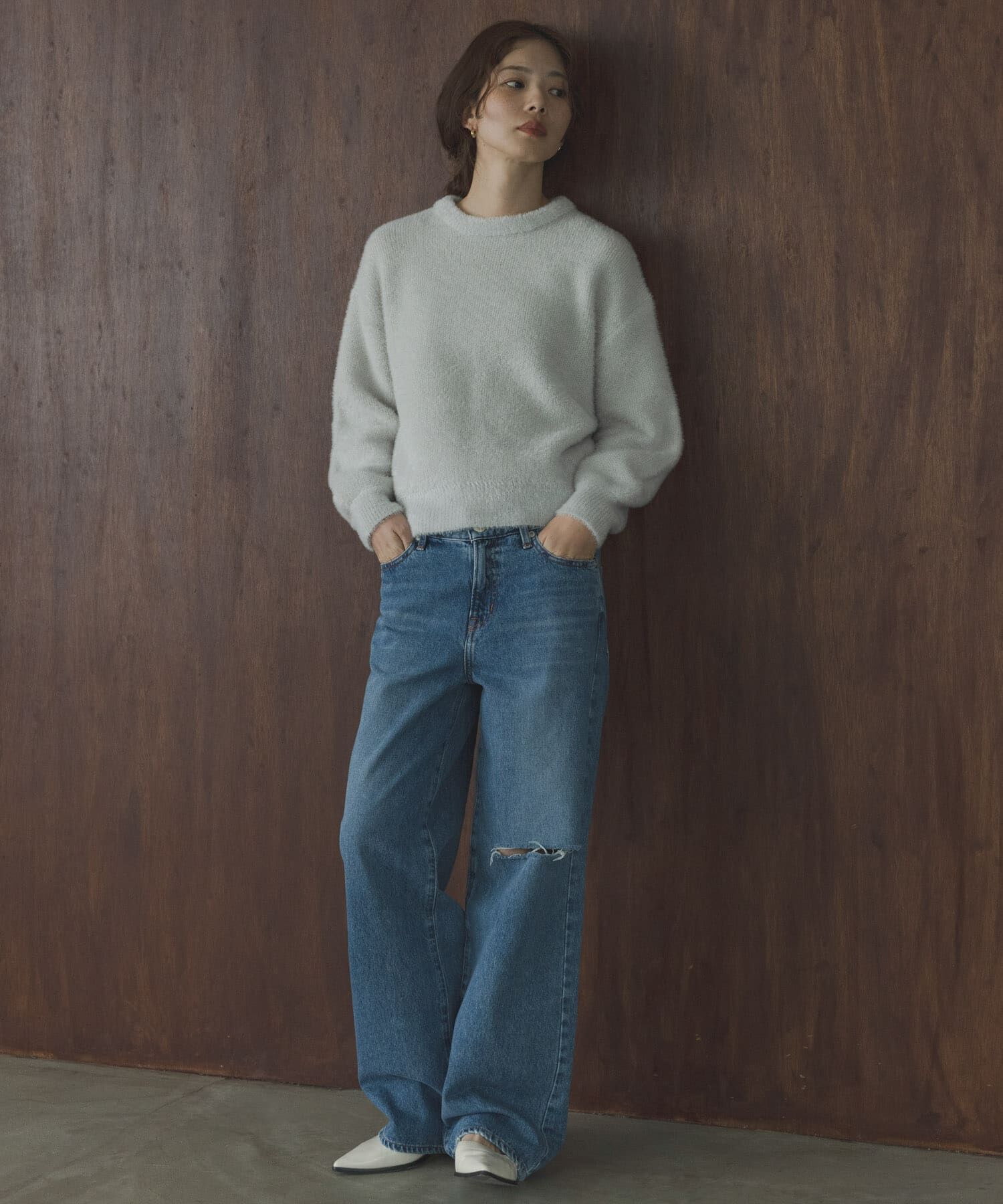 Sonny Label 「ミニフェザーWフェイスニットプルオーバー」|ニット・セーター|