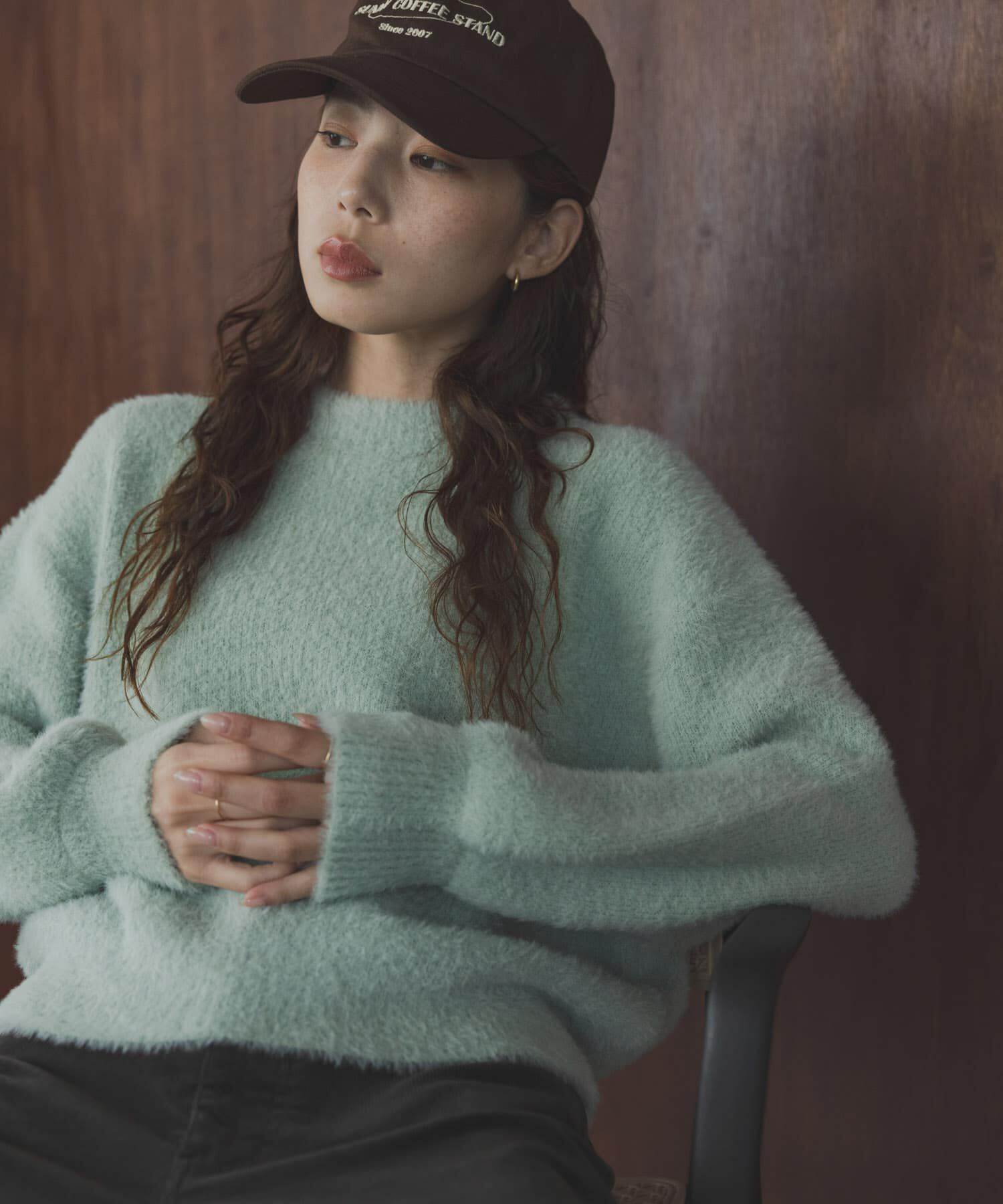 Sonny Label 「ミニフェザーWフェイスニットプルオーバー」|ニット・セーター|ミント