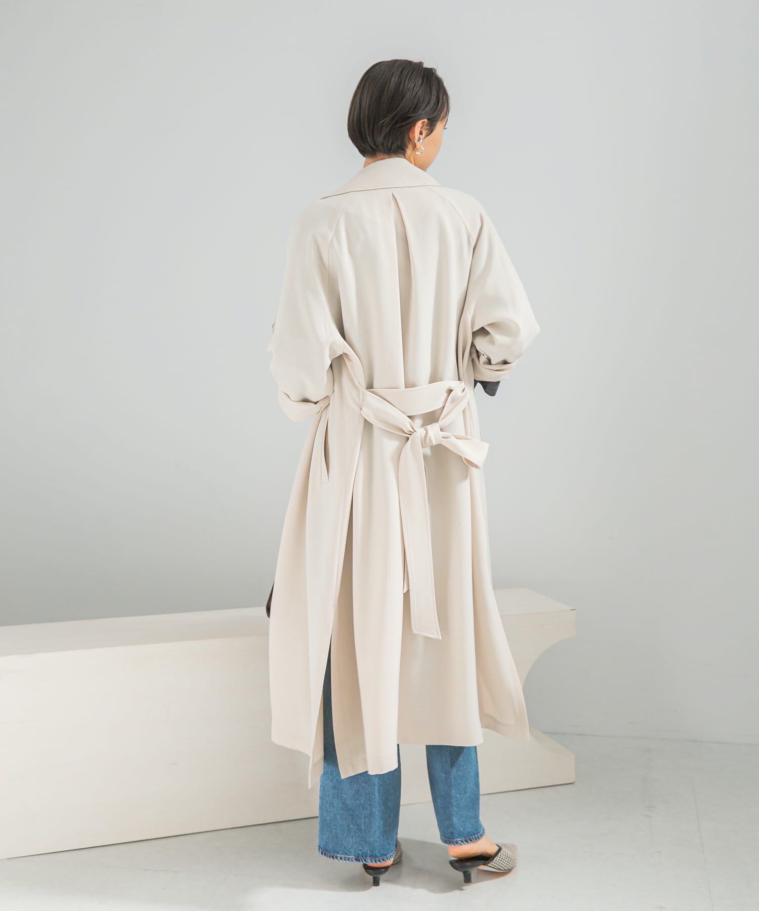 URBAN RESEARCH ROSSO「撥水 ロングガウンコート」|トレンチコート|