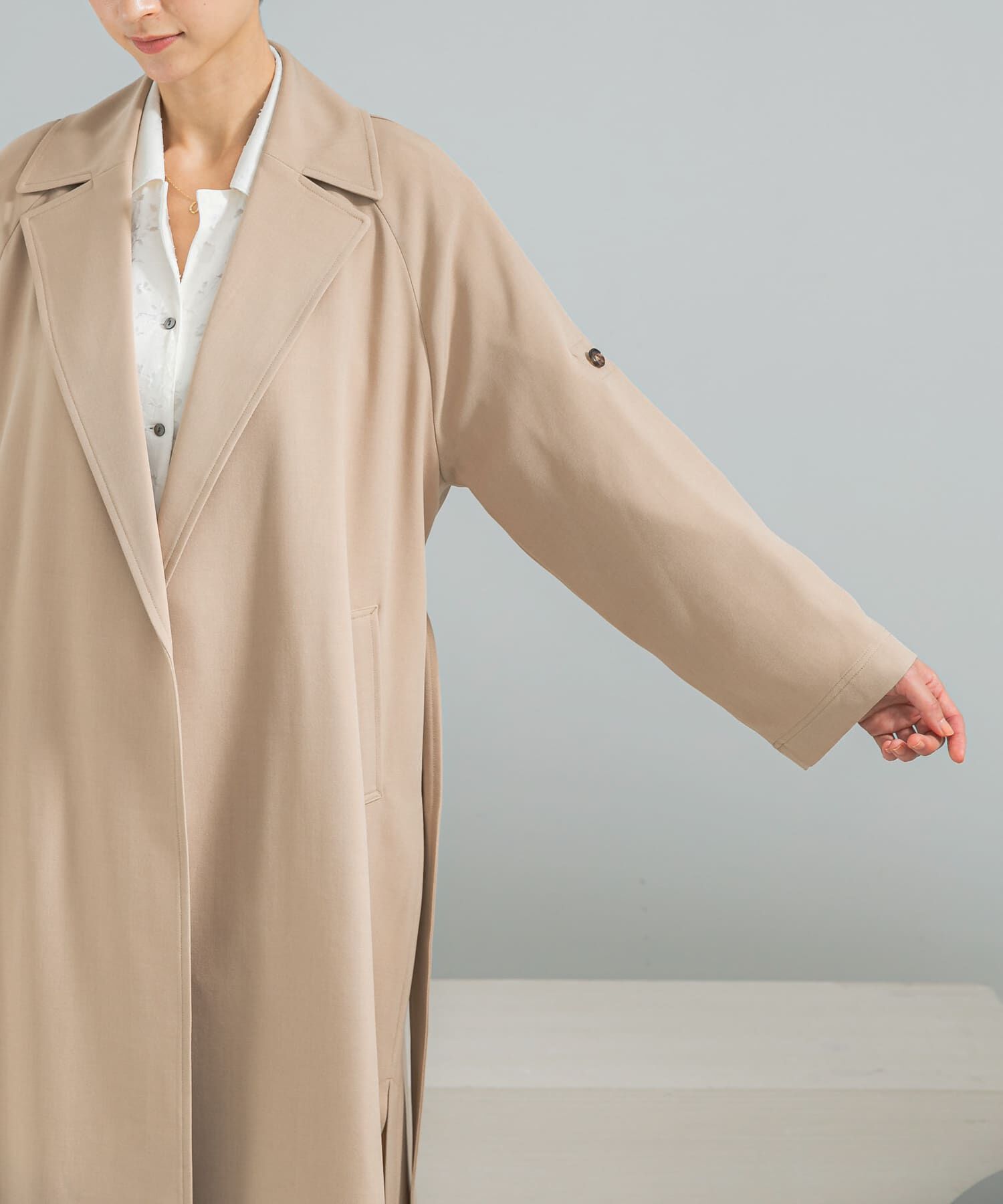 URBAN RESEARCH ROSSO「撥水 ロングガウンコート」|トレンチコート|