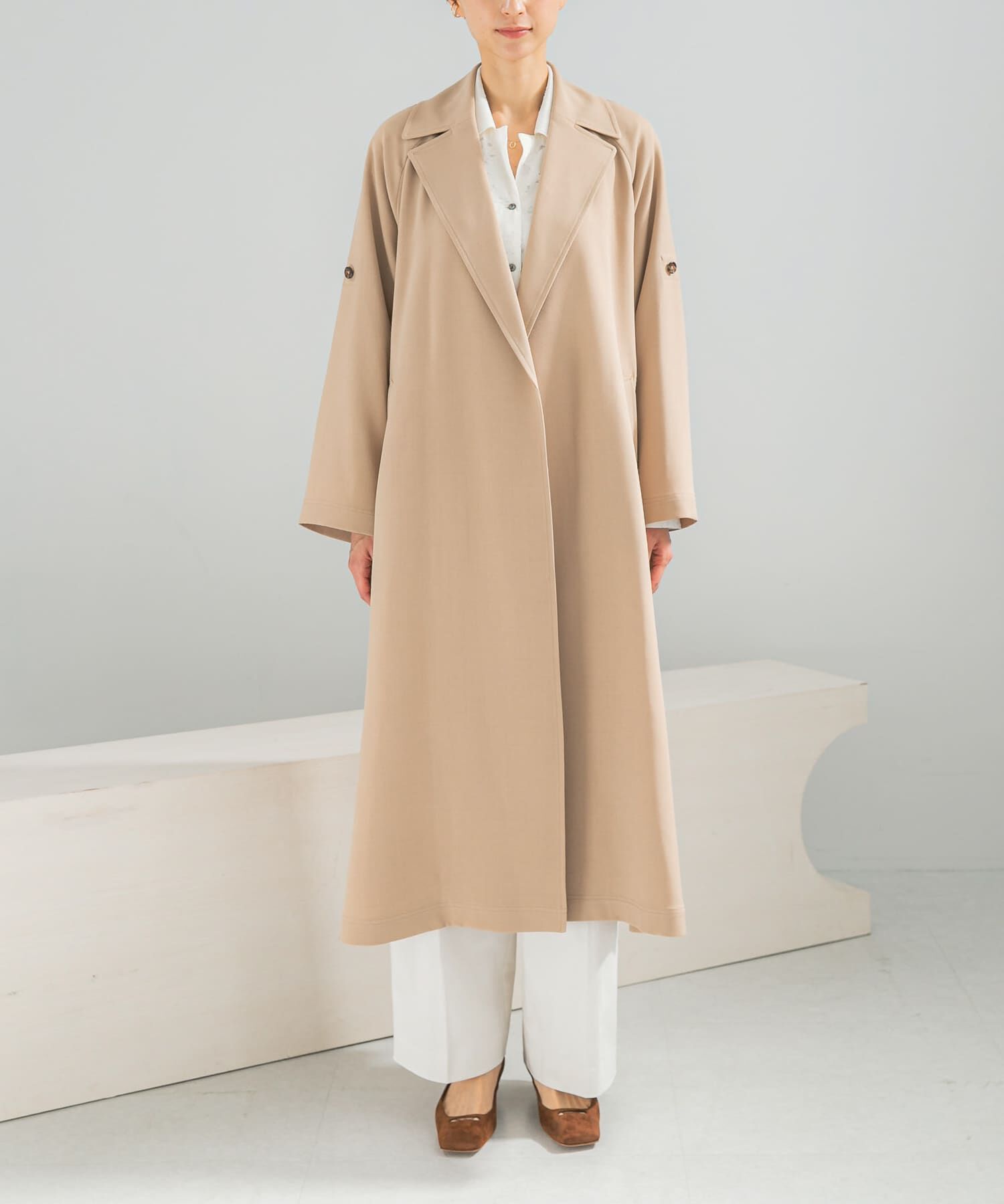 URBAN RESEARCH ROSSO「撥水 ロングガウンコート」|トレンチコート|