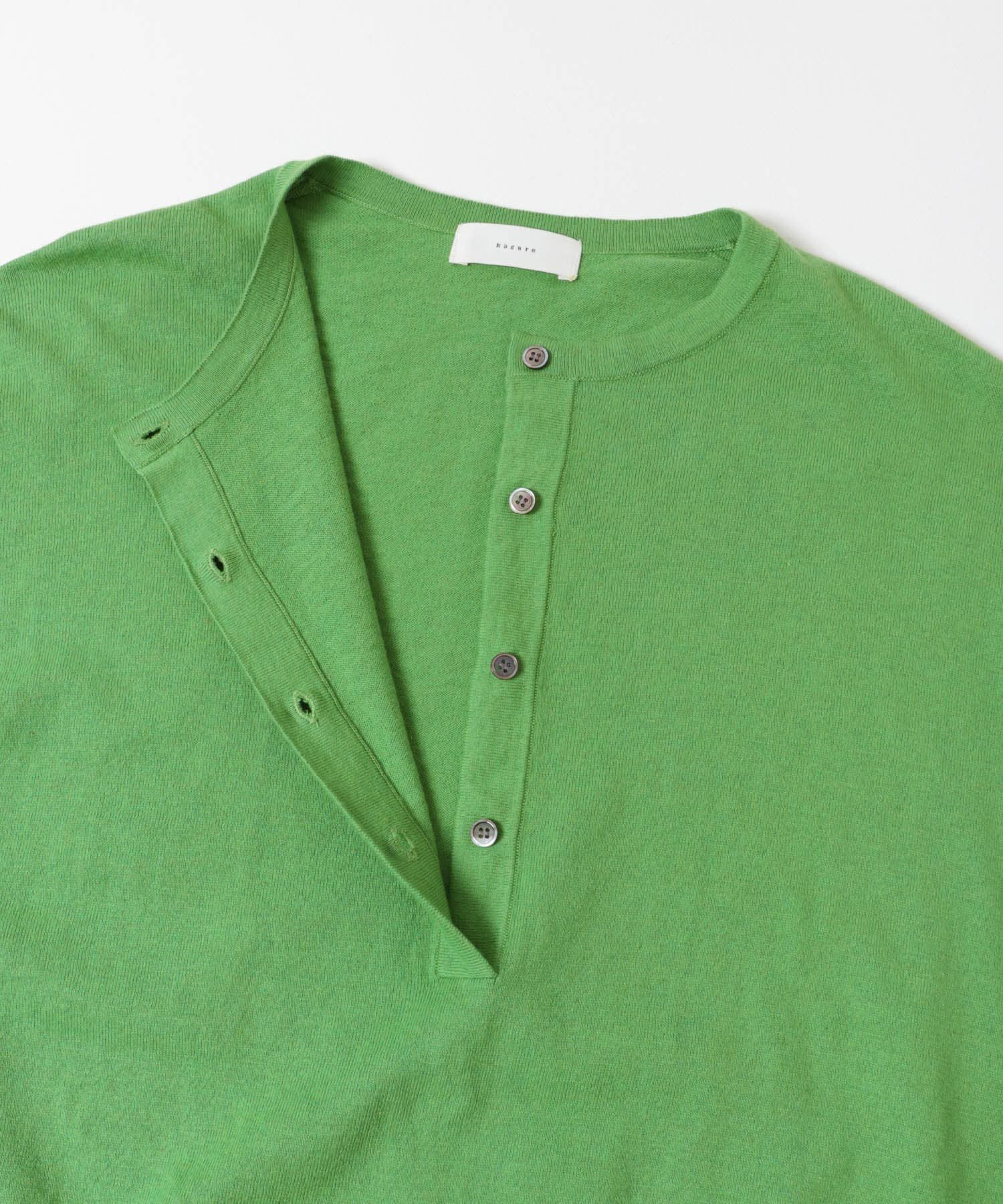 かぐれ「コットンカシミヤヘンリーネックニット」|ニット・セーター|