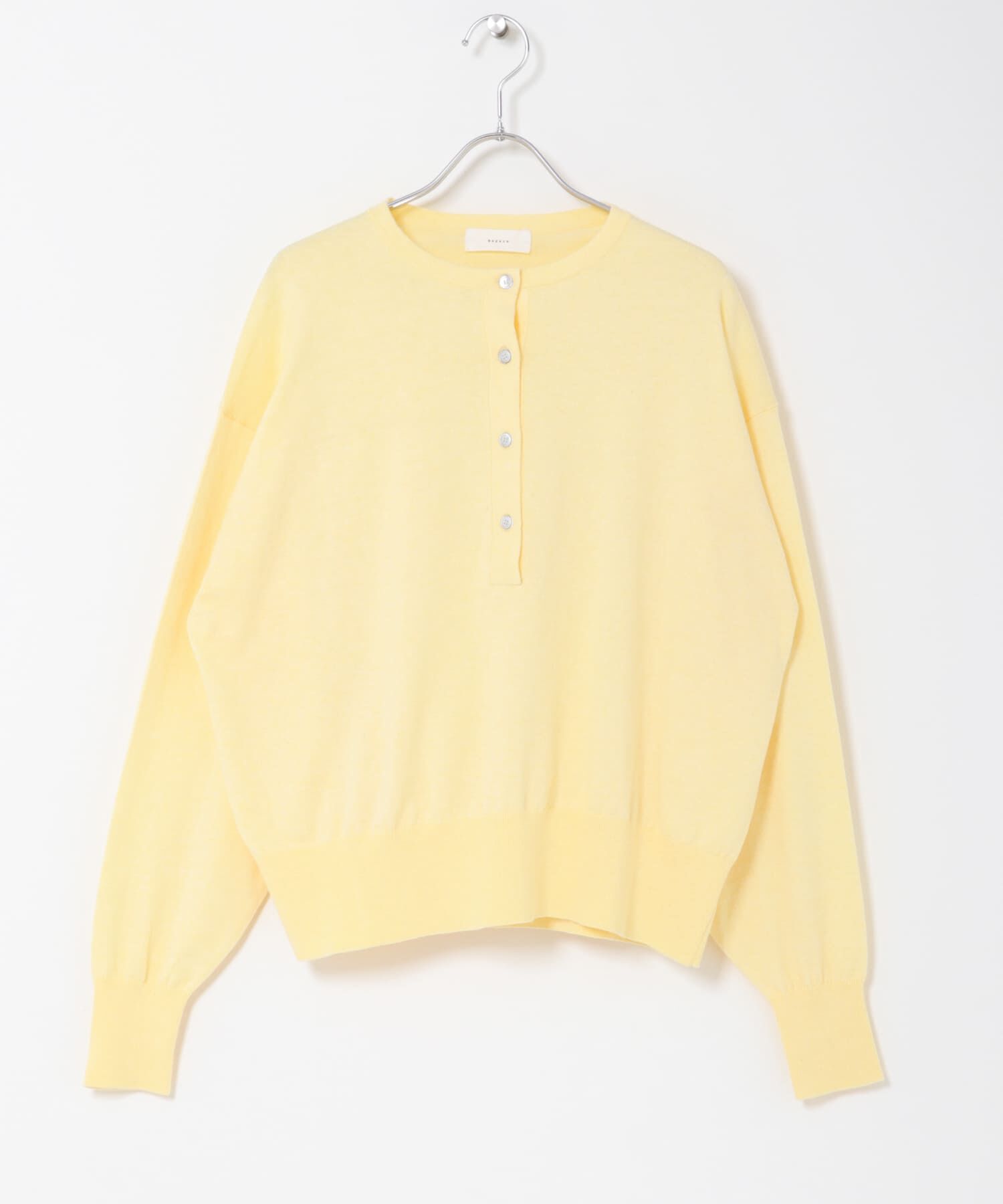 かぐれ「コットンカシミヤヘンリーネックニット」|ニット・セーター|