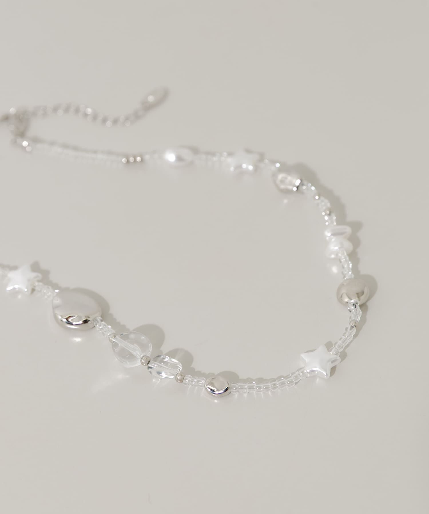 SMELLY「クリアビーズモチーフネックレス」|ネックレス|