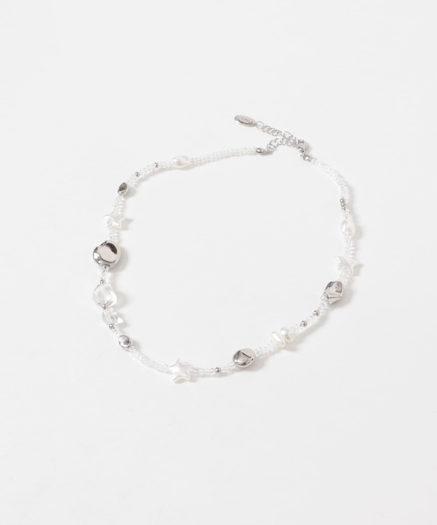 SMELLY「クリアビーズモチーフネックレス」|ネックレス|