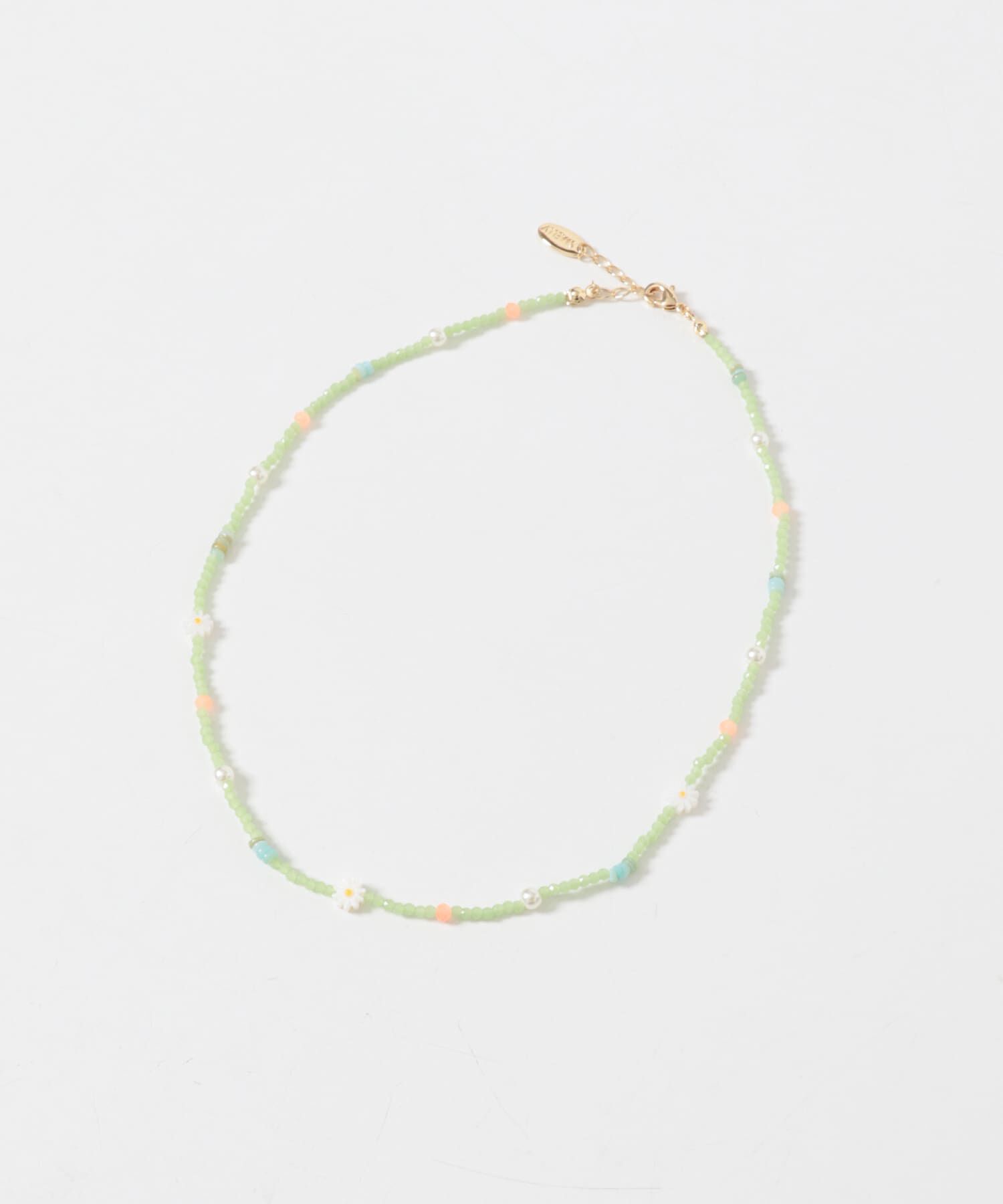 SMELLY「フラワーモチーフカラフルビーズネックレス」|ネックレス|