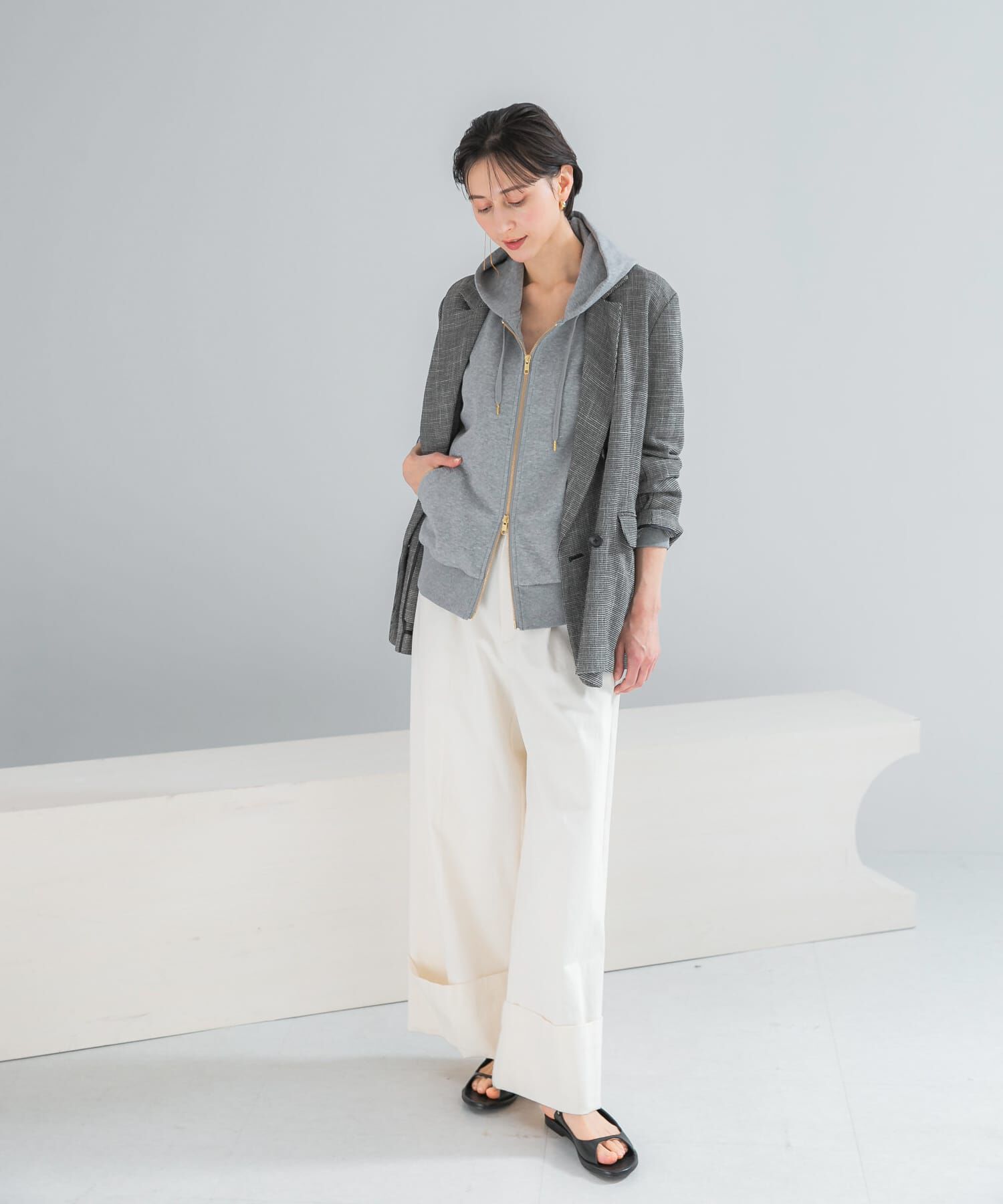 URBAN RESEARCH ROSSO「『WEB限定』『UR TECH』オーバーZIPパーカー」|パーカー|