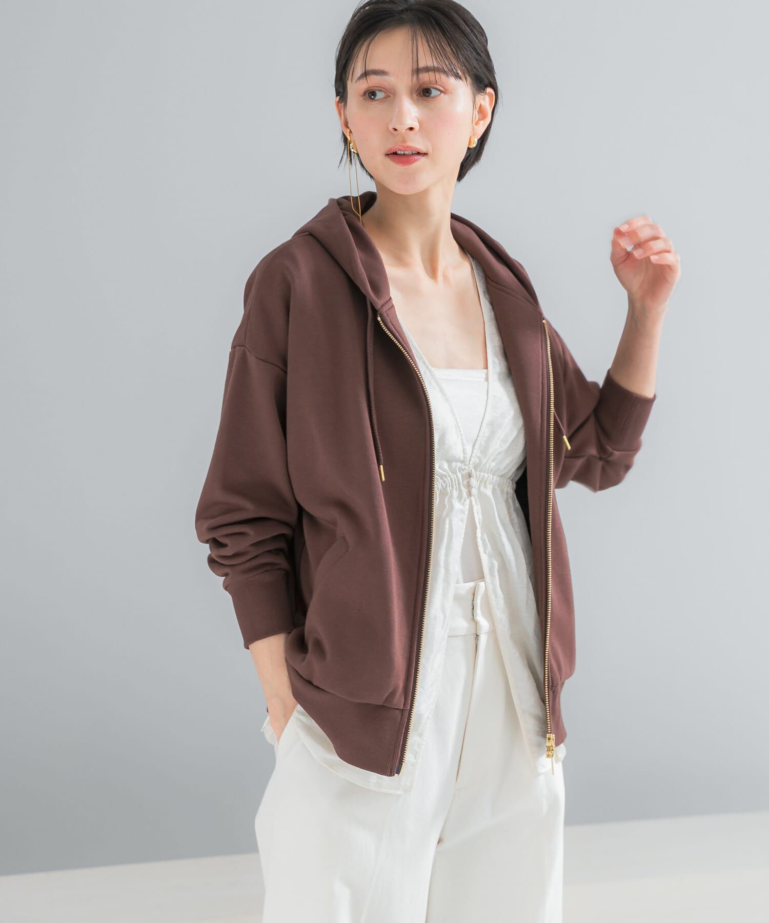 URBAN RESEARCH ROSSO「『WEB限定』『UR TECH』オーバーZIPパーカー」|パーカー|