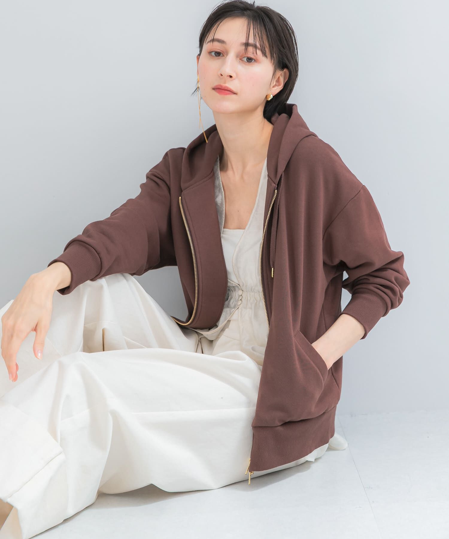 URBAN RESEARCH ROSSO「『WEB限定』『UR TECH』オーバーZIPパーカー」|パーカー|