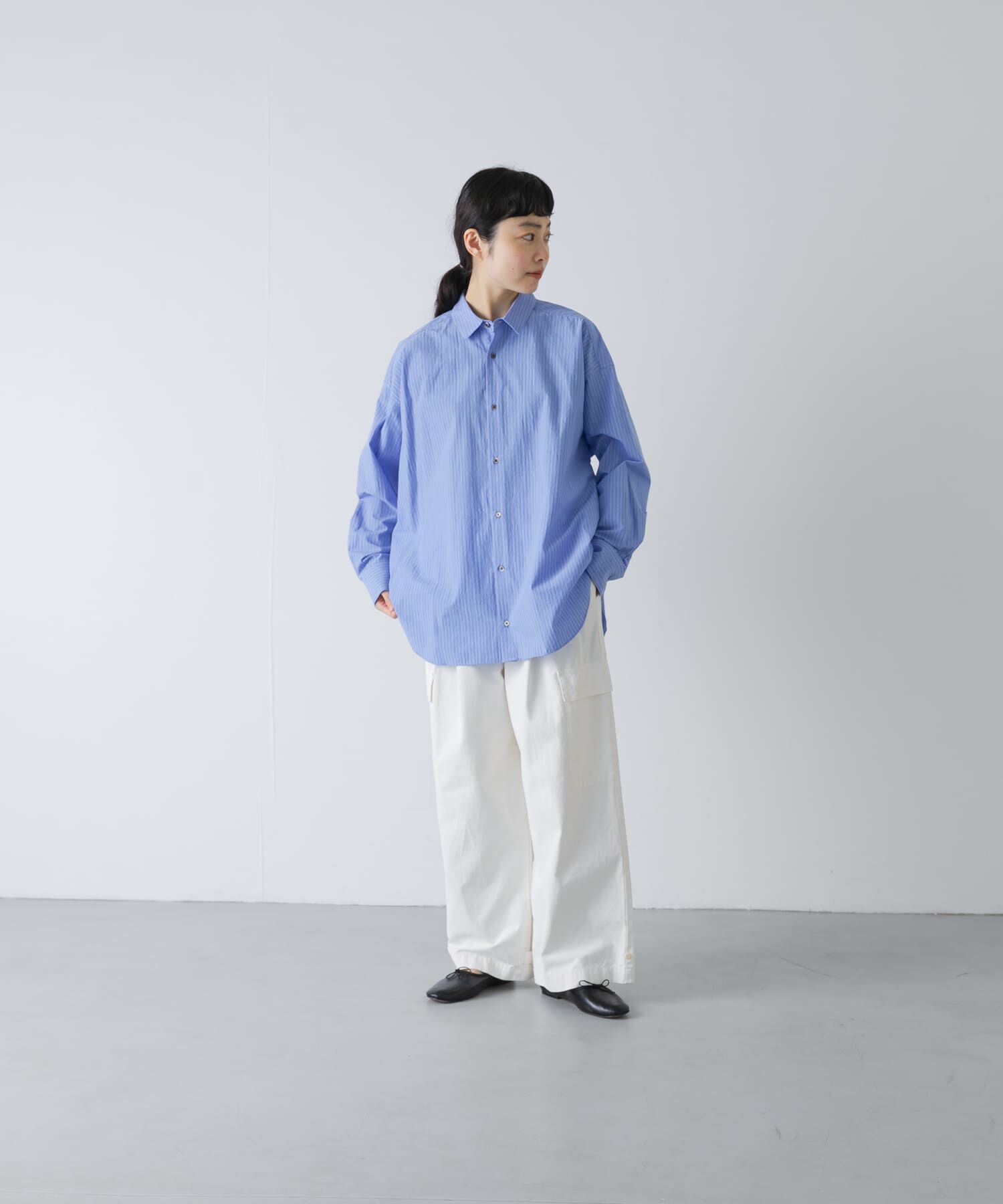 かぐれ「ハイツイストコットンレギュラーシャツ」|シャツ・ブラウス|