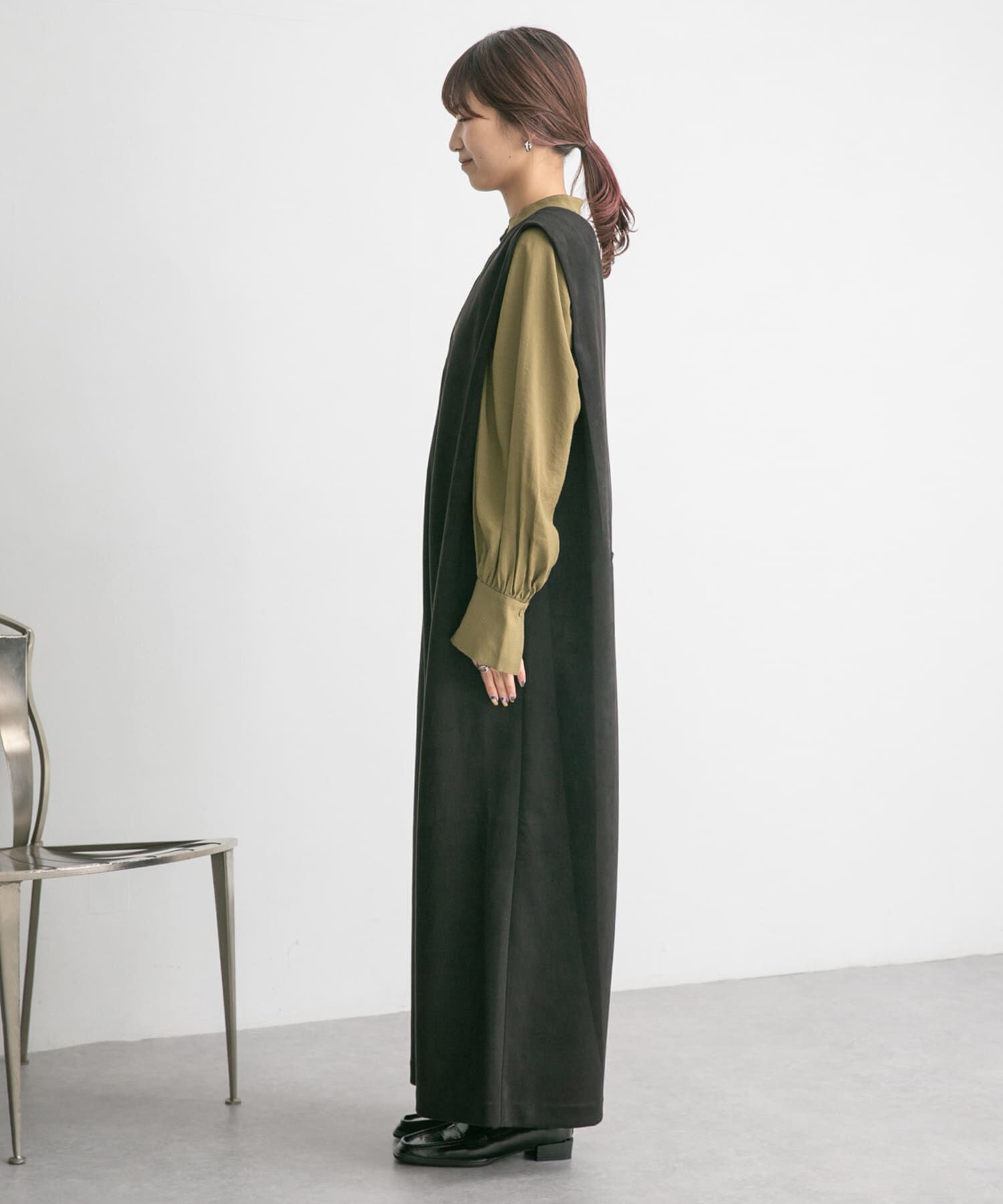  「ショルダータックスエードサロペット」|スカート|