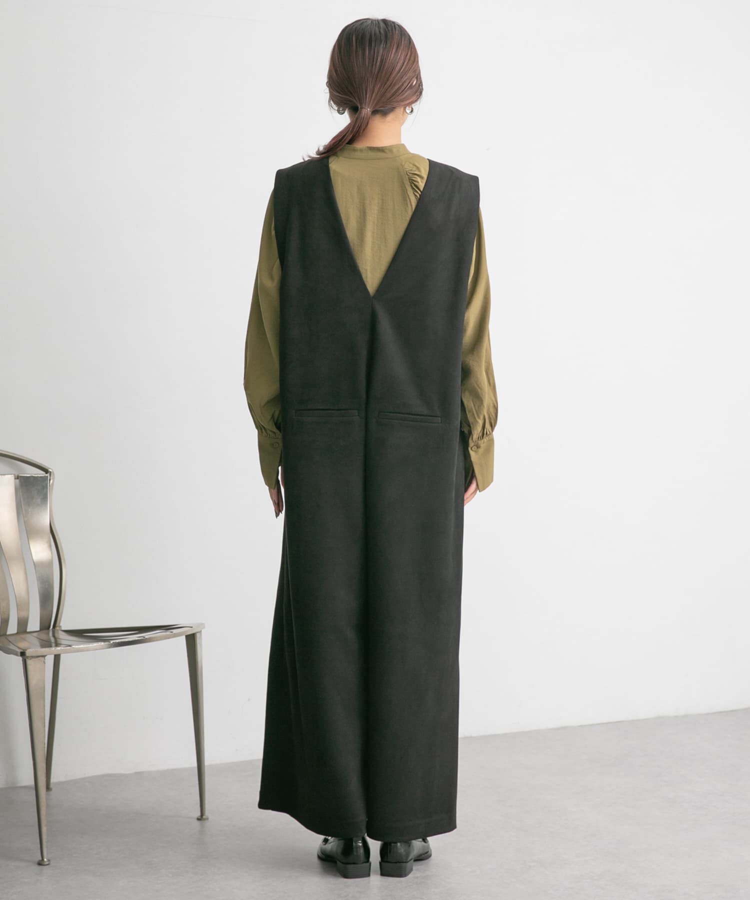  「ショルダータックスエードサロペット」|スカート|