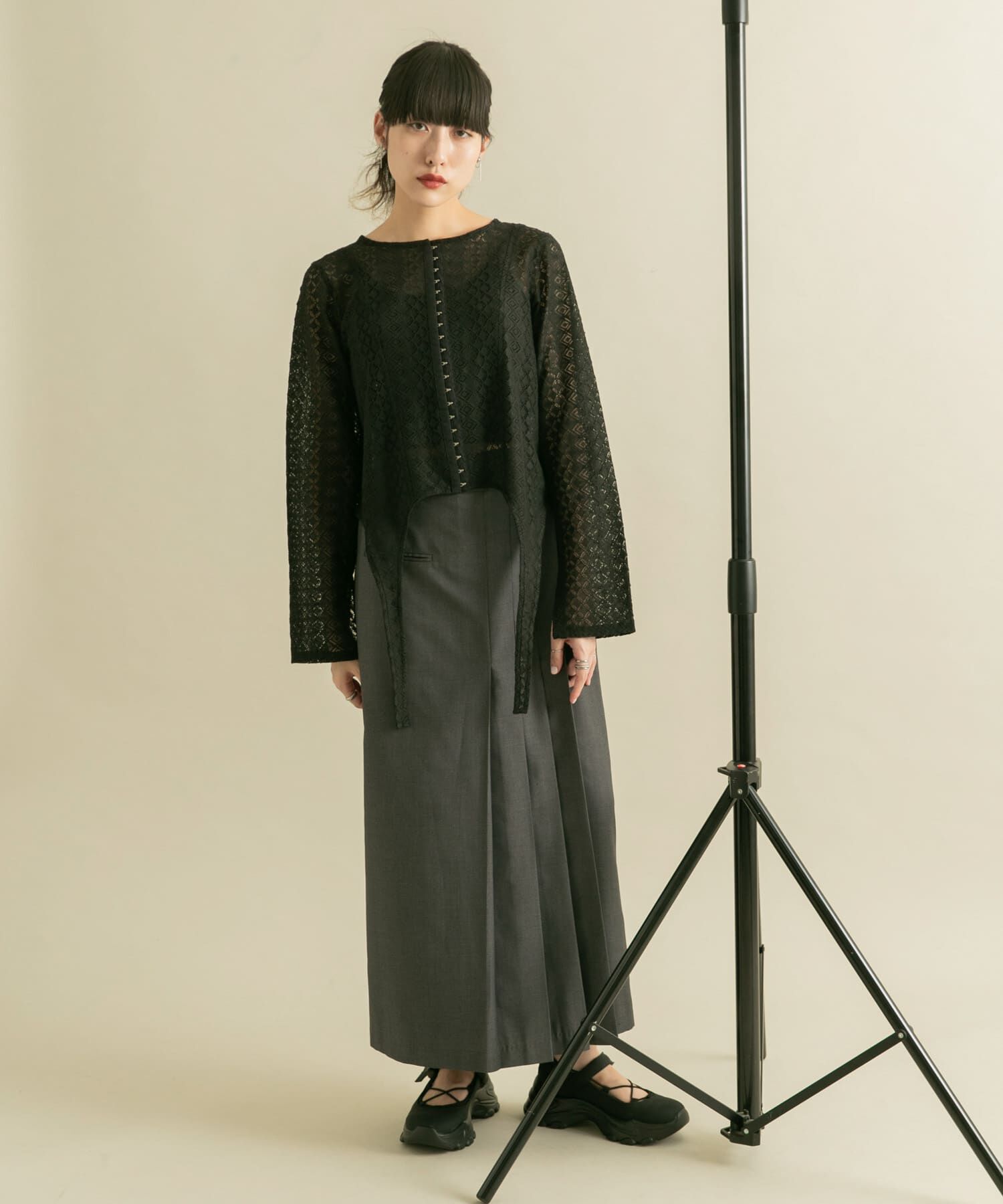  「ラップライクプリーツスカート」|スカート|