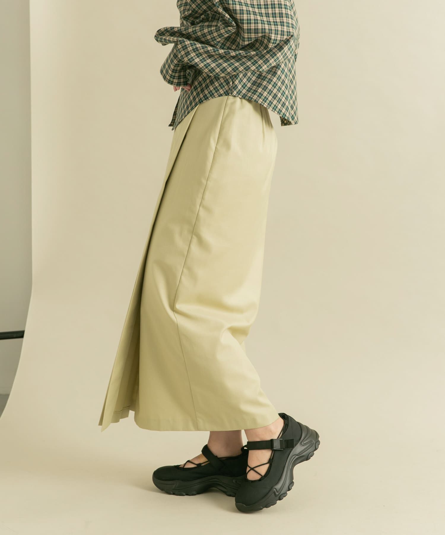  「ラップライクプリーツスカート」|スカート|