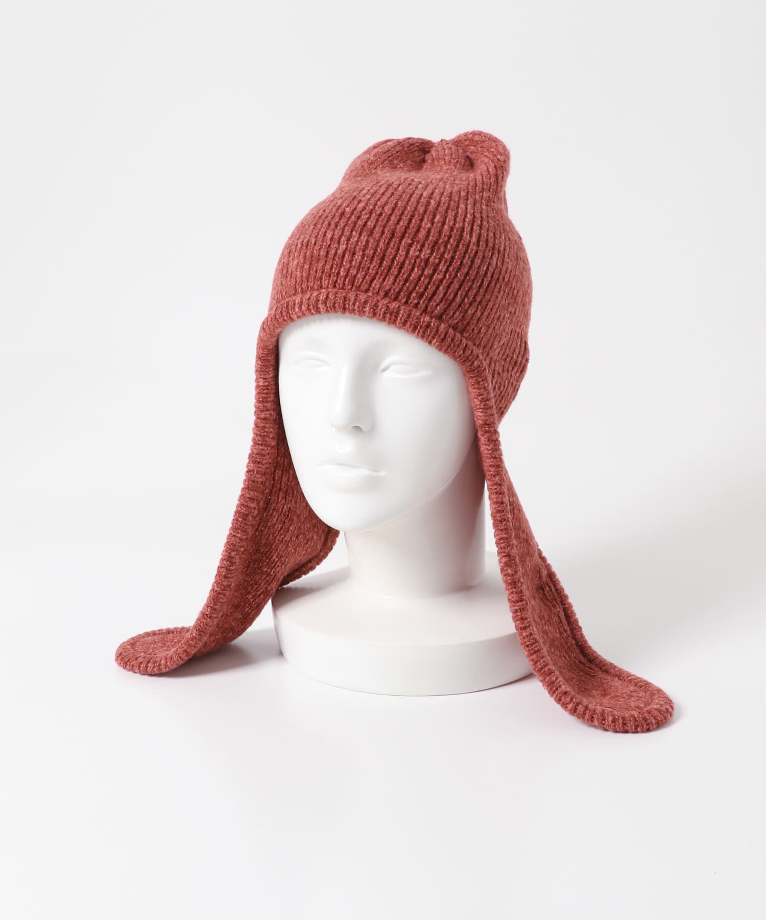  「ロングイヤーフラップニットキャップ」|ニット帽|