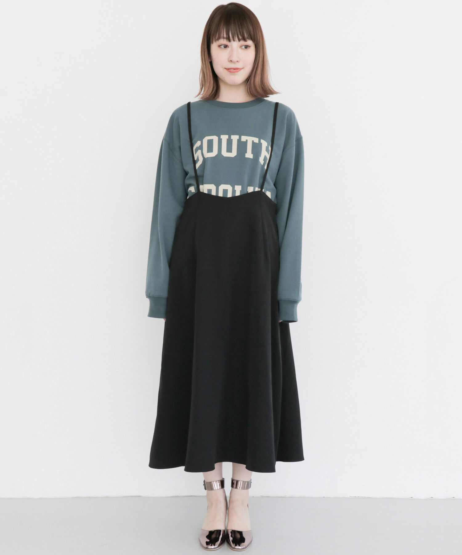  「サスペンダーフレアスカート&there4;」|スカート|