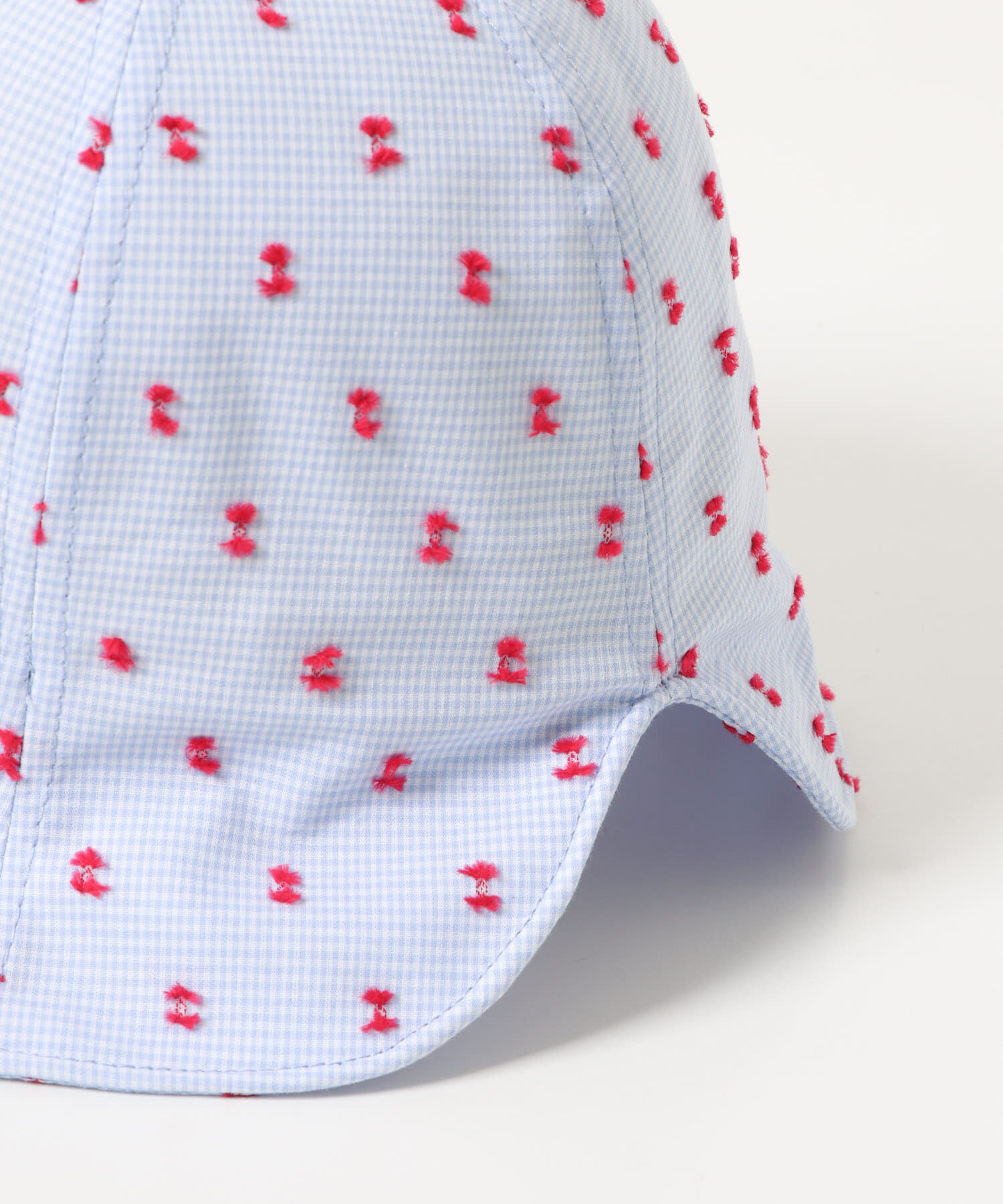  「刺繍チェックチューリップHAT」|ハット|