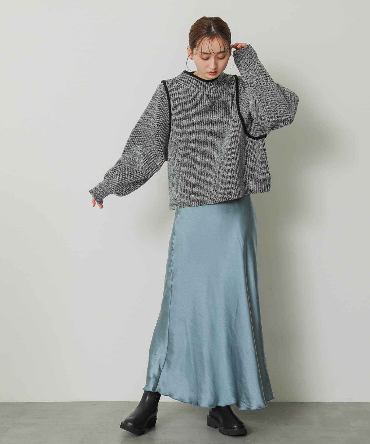 SENSE OF PLACE by URBAN RESEARCH「サテンナロースカート」|スカート|