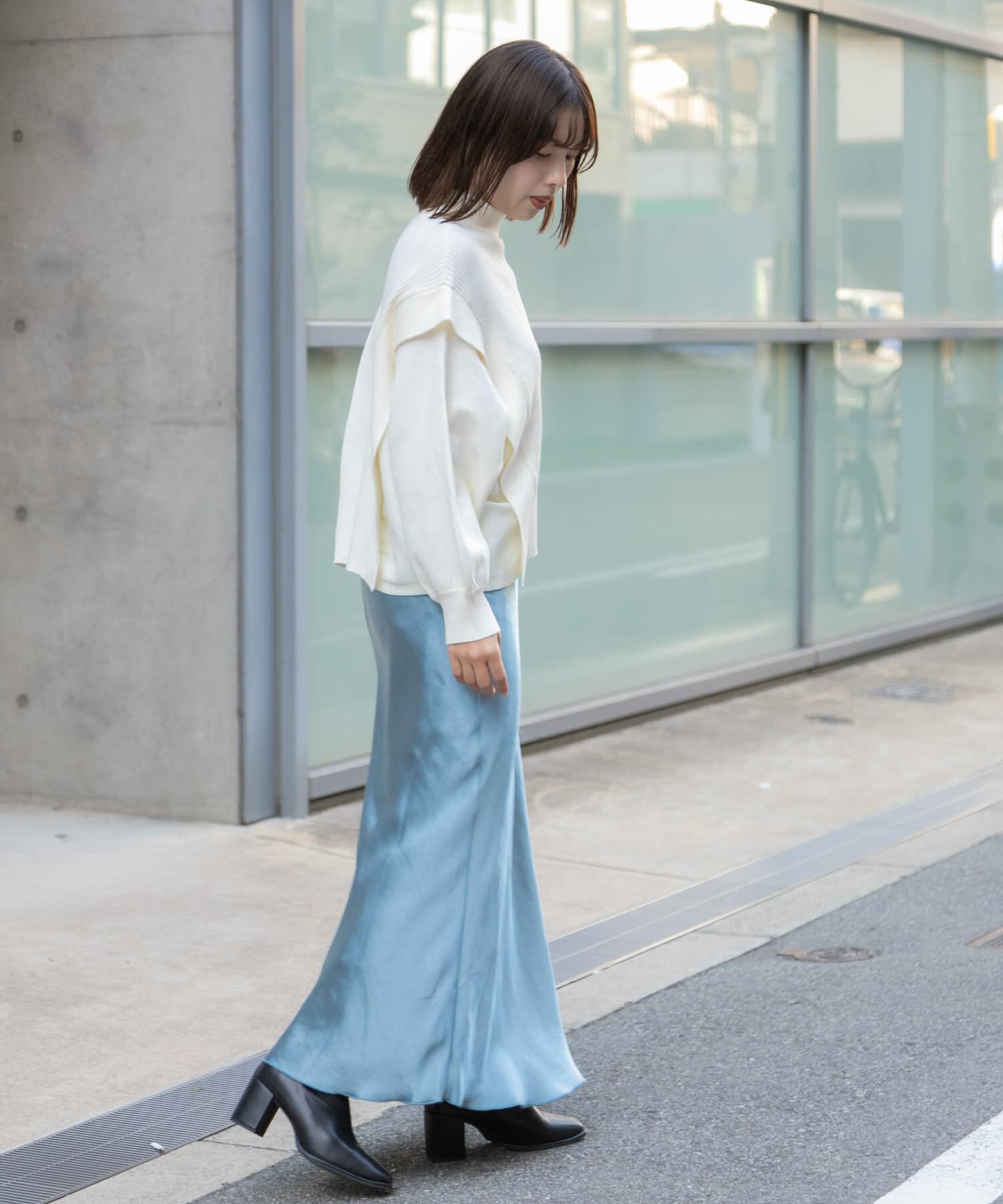 SENSE OF PLACE by URBAN RESEARCH「サテンナロースカート」|スカート|