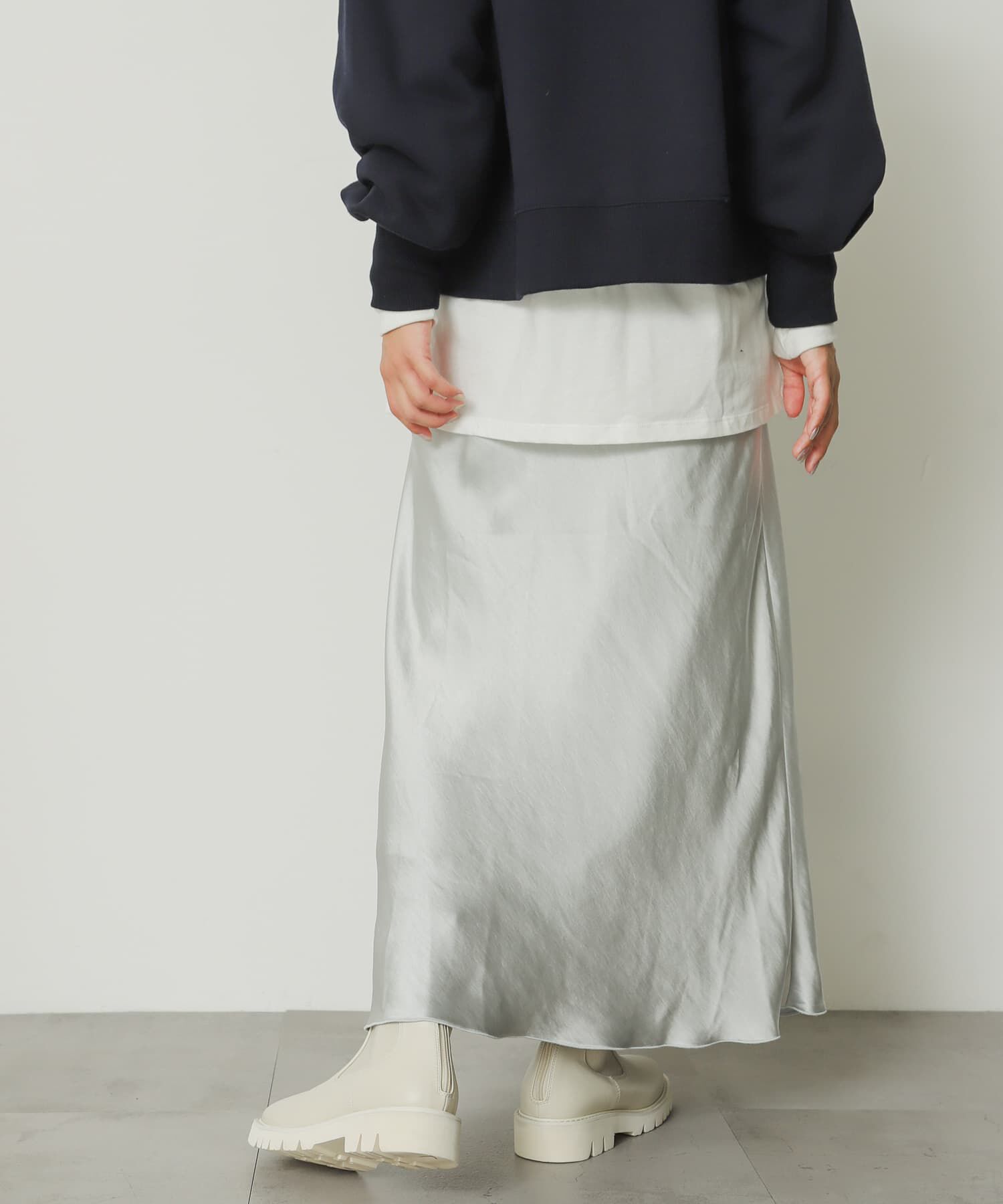 SENSE OF PLACE by URBAN RESEARCH「サテンナロースカート」|スカート|