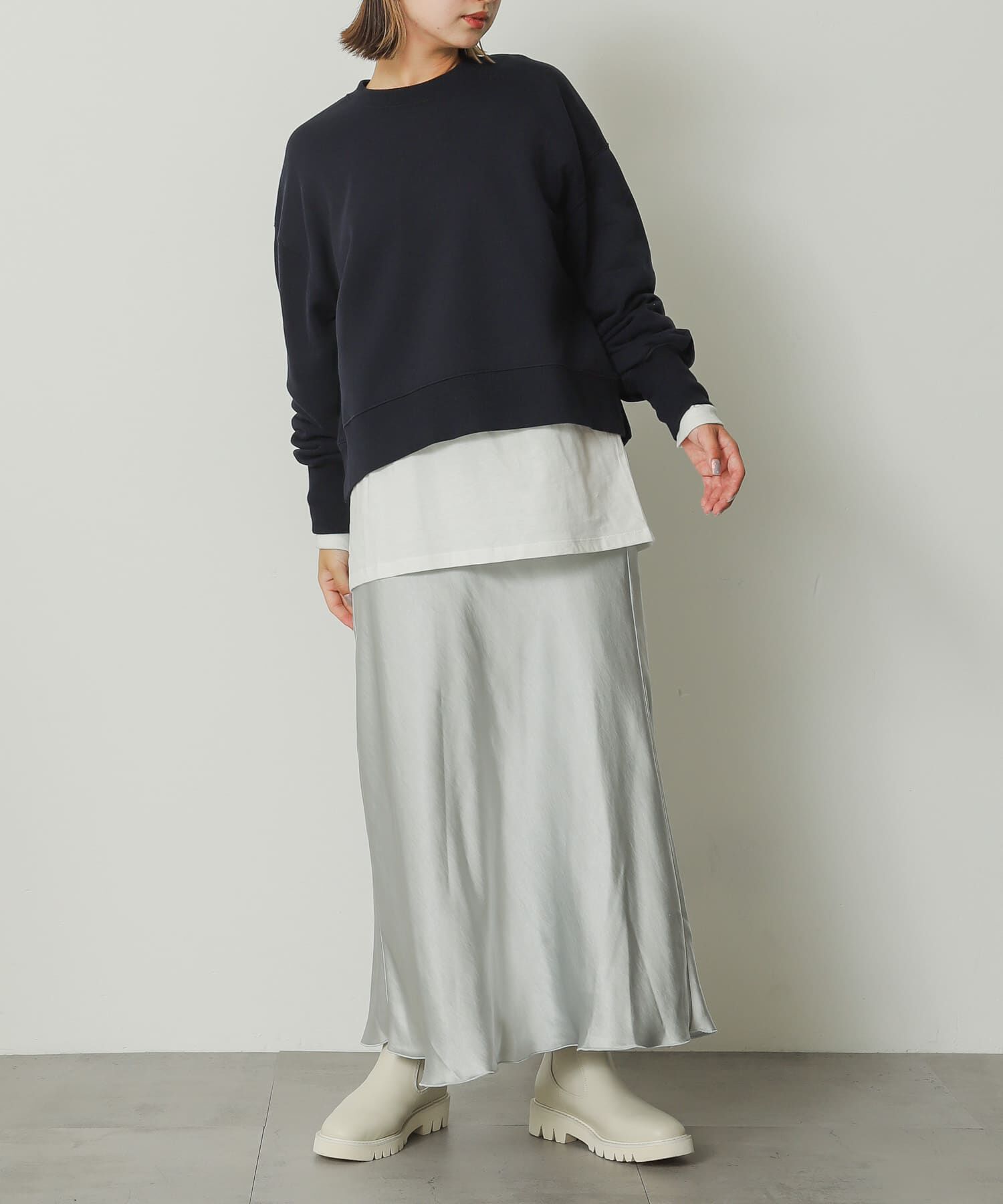 SENSE OF PLACE by URBAN RESEARCH「サテンナロースカート」|スカート|