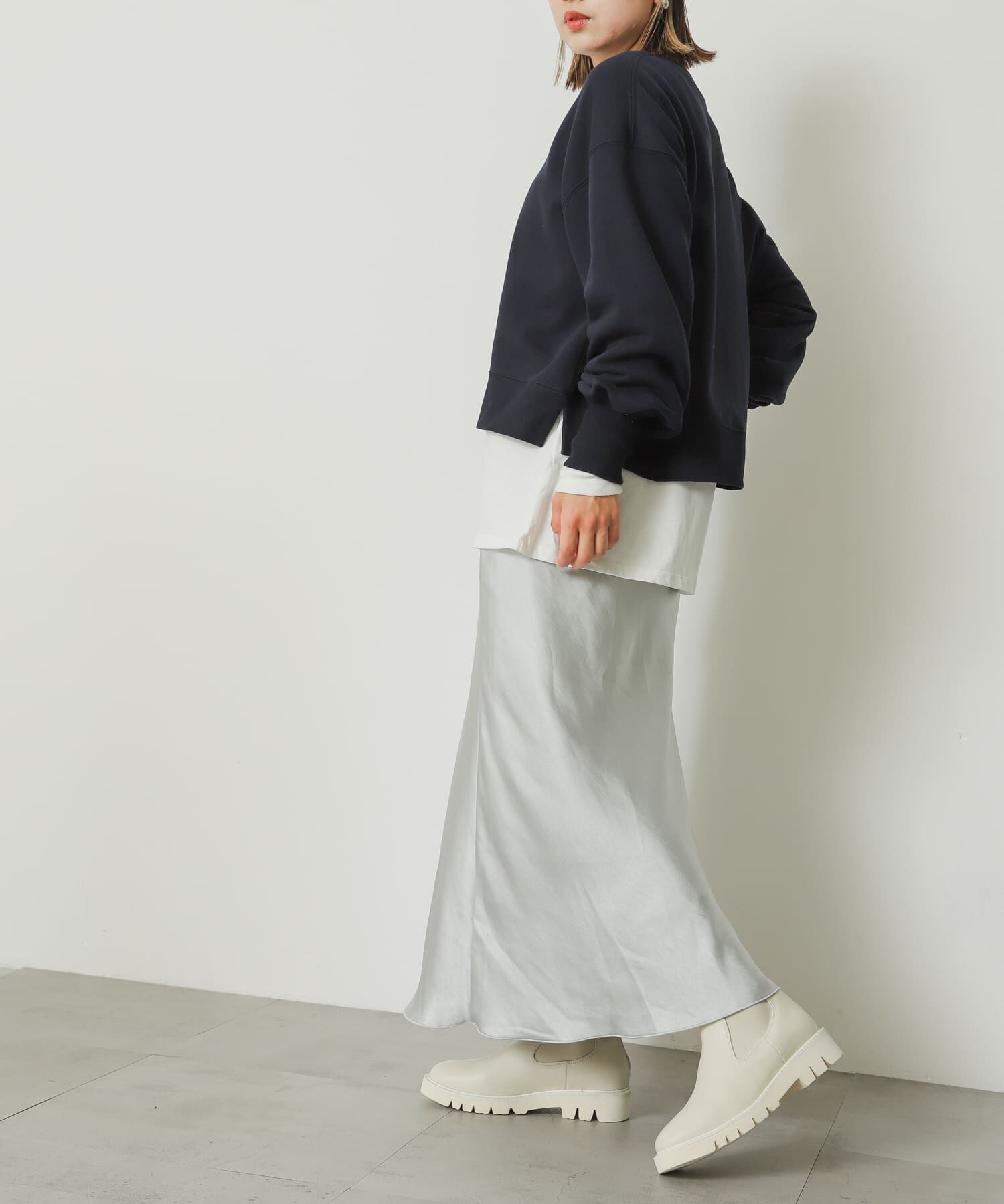 SENSE OF PLACE by URBAN RESEARCH「サテンナロースカート」|スカート|