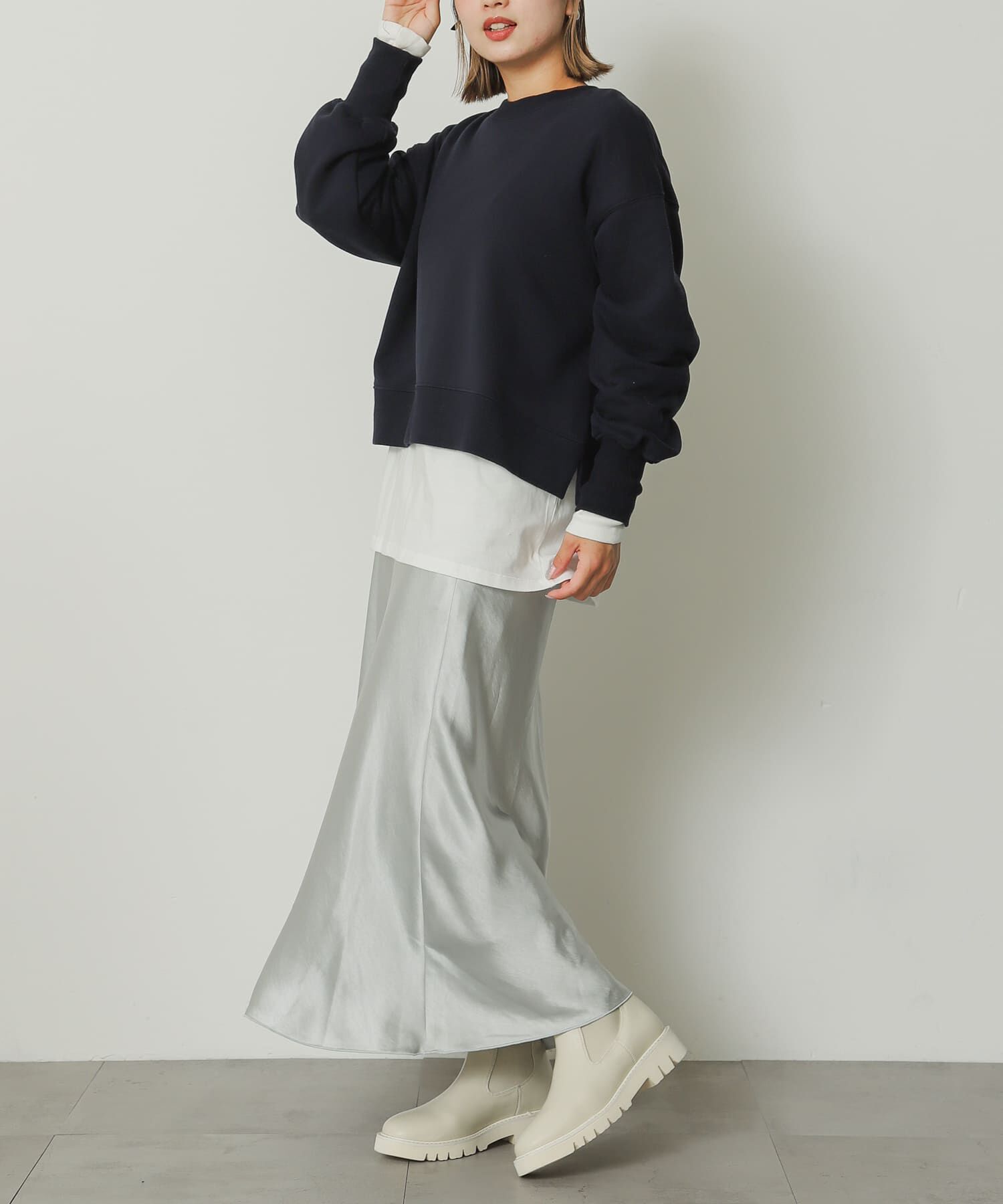 SENSE OF PLACE by URBAN RESEARCH「サテンナロースカート」|スカート|