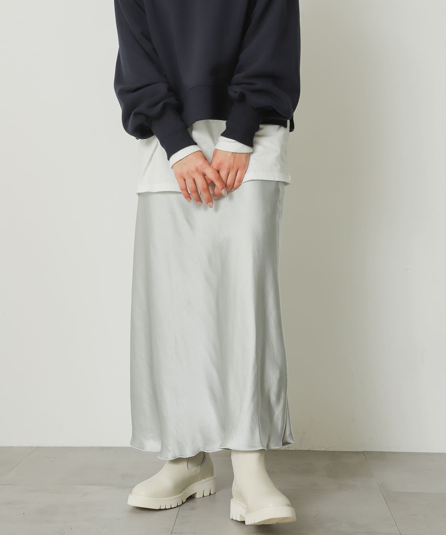 SENSE OF PLACE by URBAN RESEARCH「サテンナロースカート」|スカート|