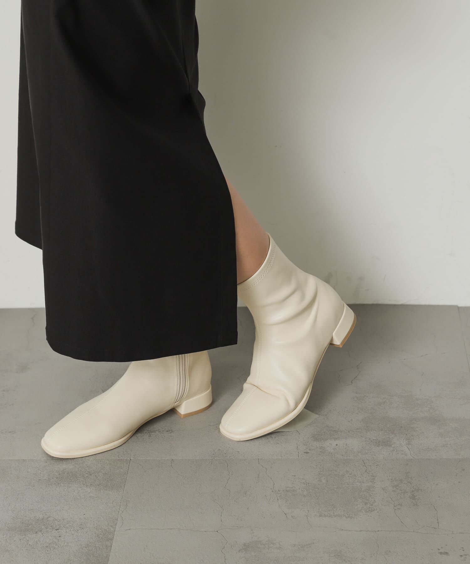 SENSE OF PLACE by URBAN RESEARCH「『4ｻｲｽﾞ展開』『晴雨兼用』ｽｸｴｱﾄｳｾﾝﾀｰｼｰﾑｽﾄﾚｯﾁﾛ」|ショートブーツ|