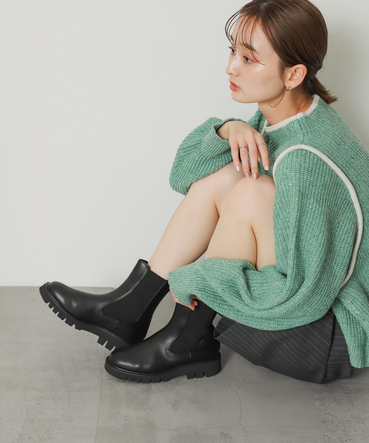 SENSE OF PLACE by URBAN RESEARCH「『軽量ソール採用』トラックソールサイドゴアブーツ」|ショートブーツ|