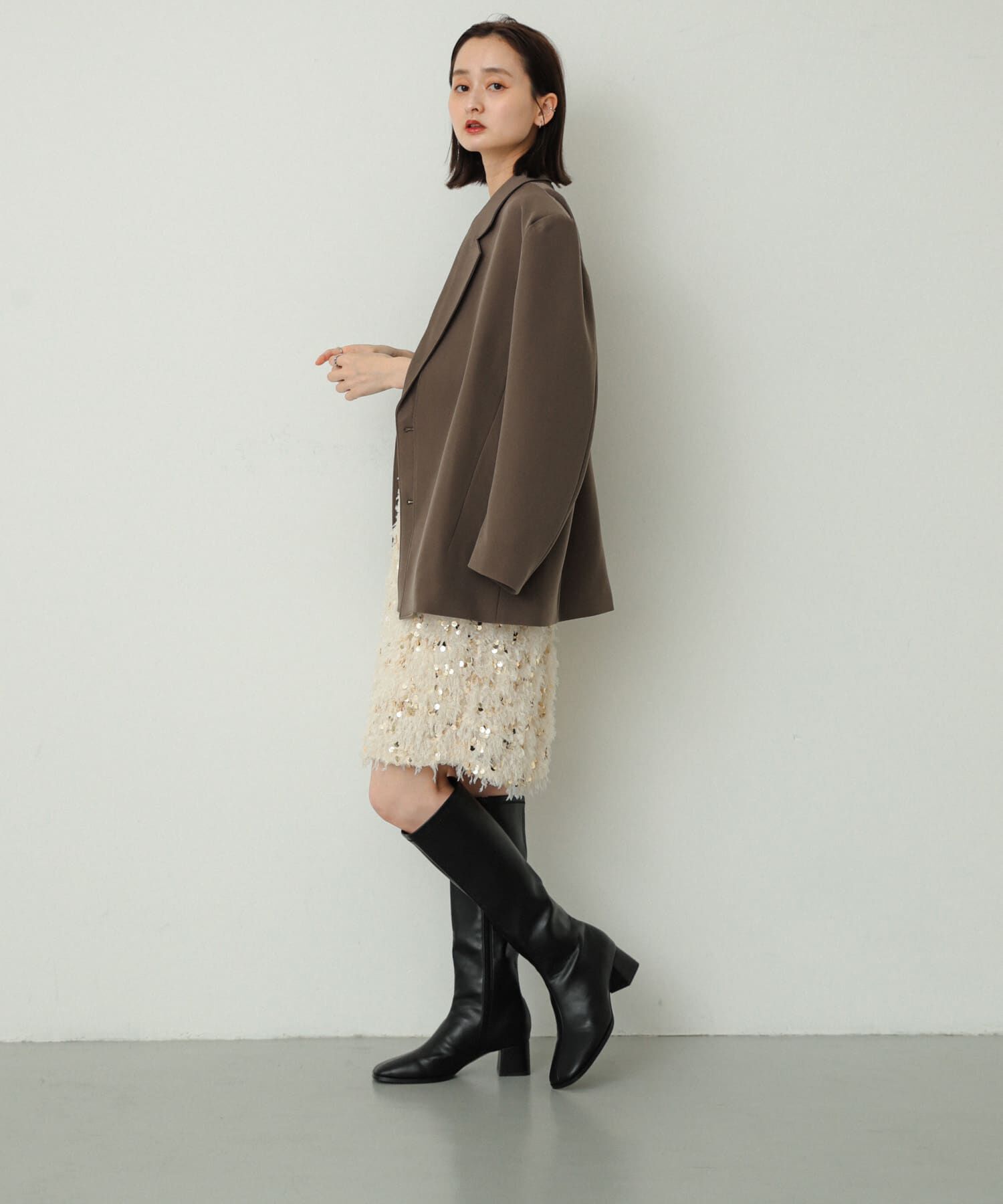 SENSE OF PLACE by URBAN RESEARCH「『消臭』スクエアトゥストレッチロングブーツ」|ショートブーツ|