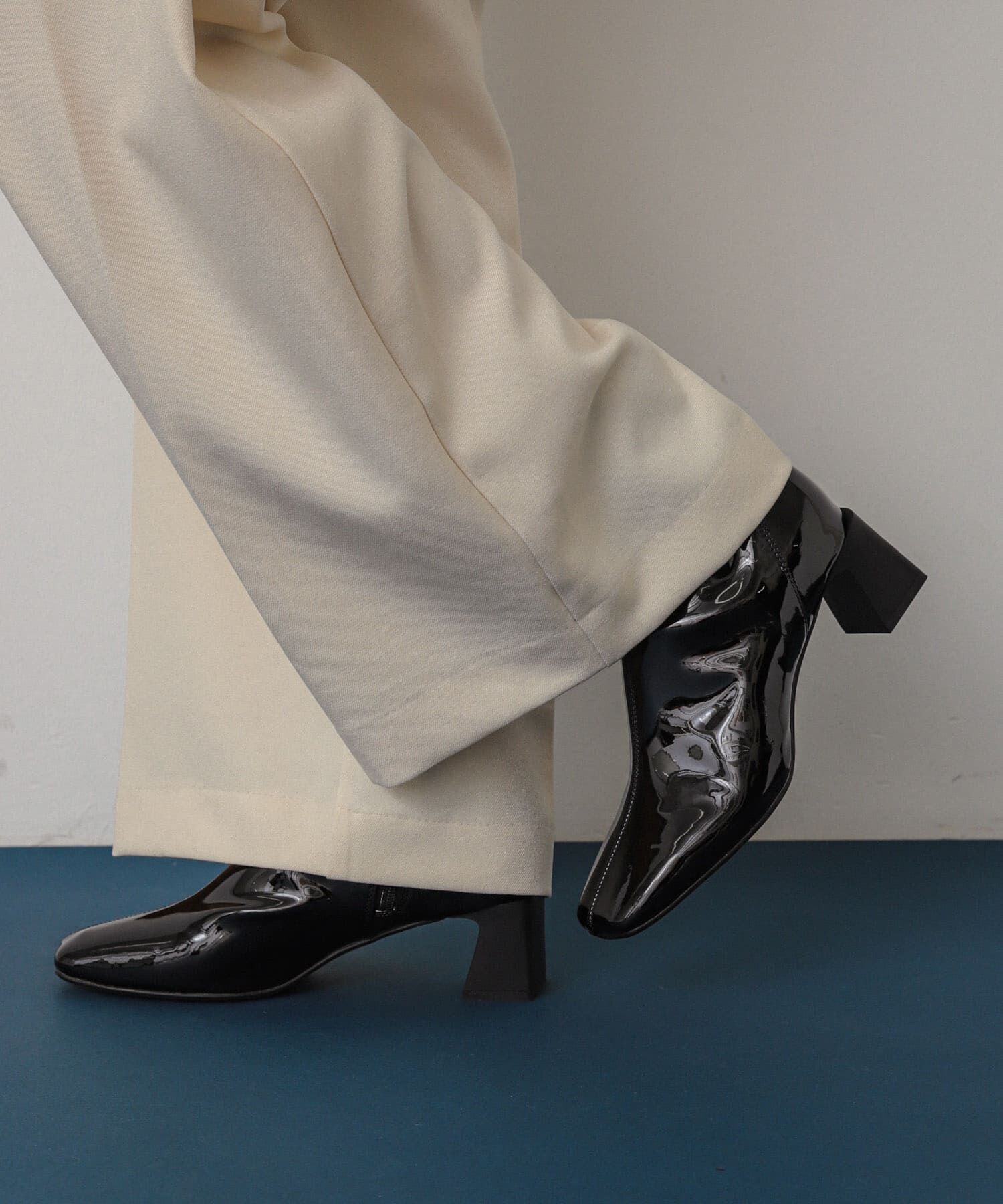 SENSE OF PLACE by URBAN RESEARCH「『抗菌』『消臭』スクエアトゥエナメルブーツ」|ショートブーツ|