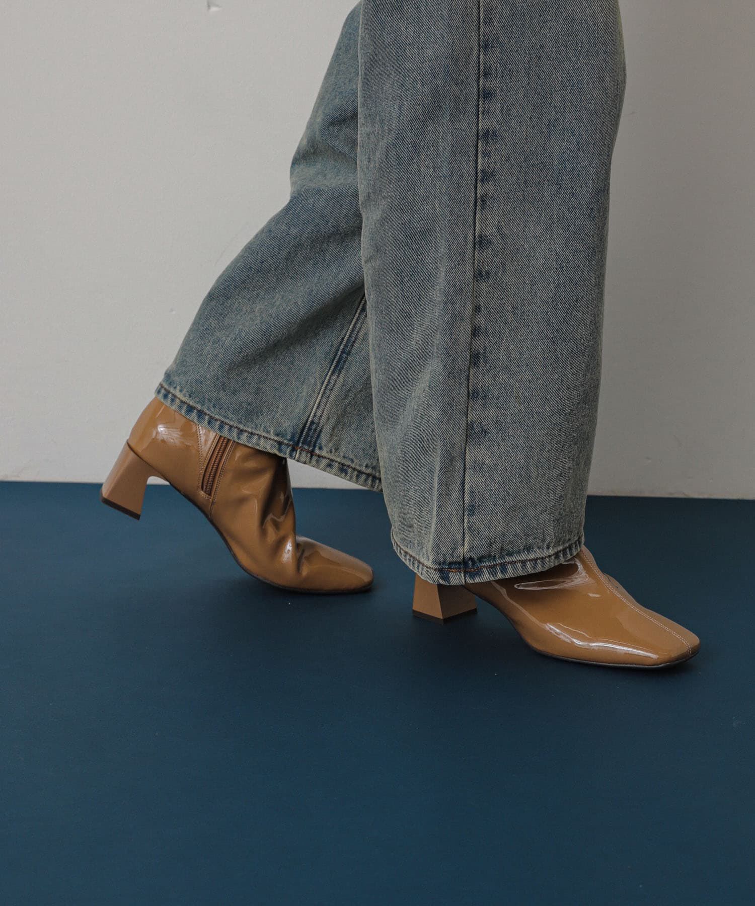 SENSE OF PLACE by URBAN RESEARCH「『抗菌』『消臭』スクエアトゥエナメルブーツ」|ショートブーツ|