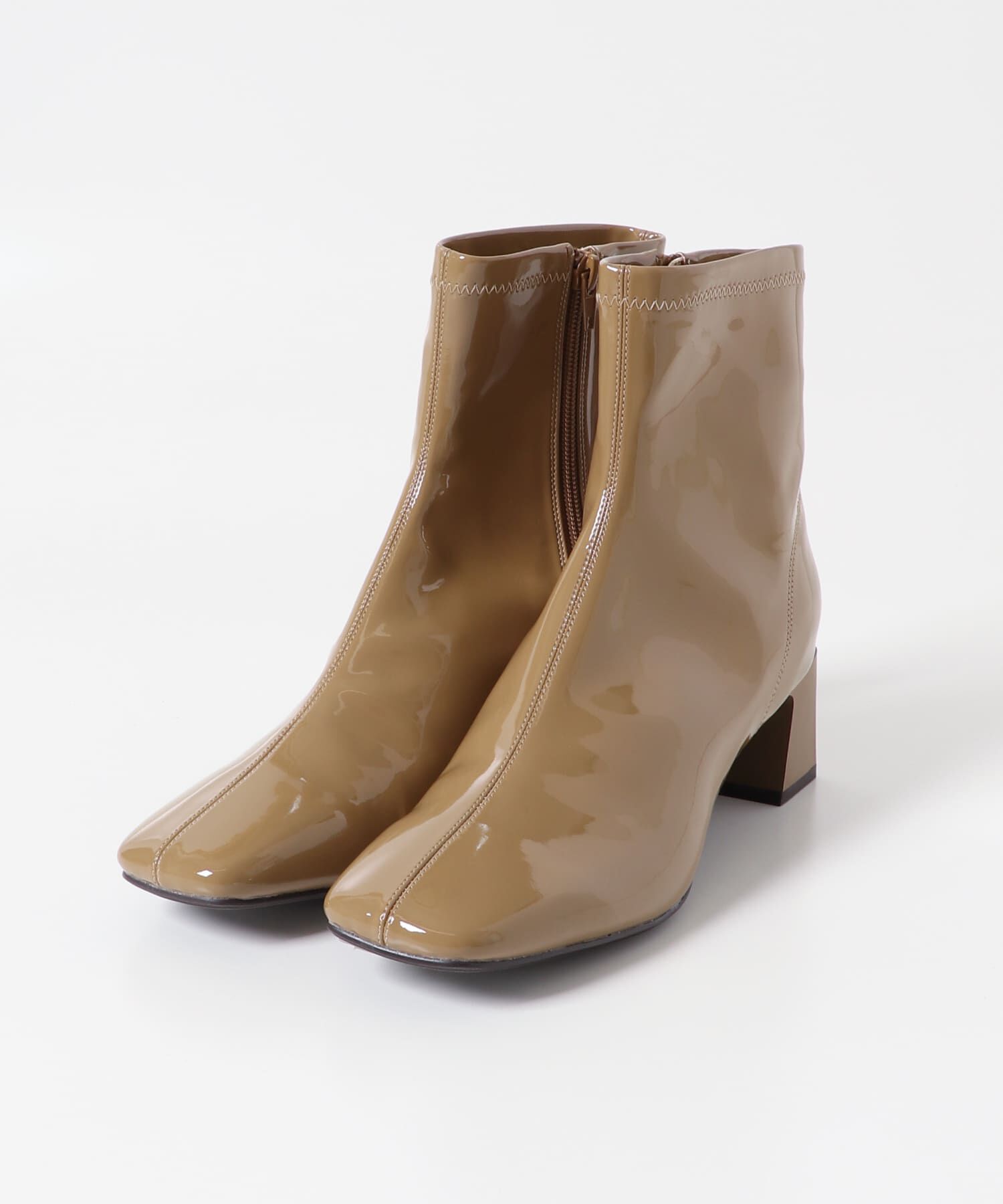 SENSE OF PLACE by URBAN RESEARCH「『抗菌』『消臭』スクエアトゥエナメルブーツ」|ショートブーツ|