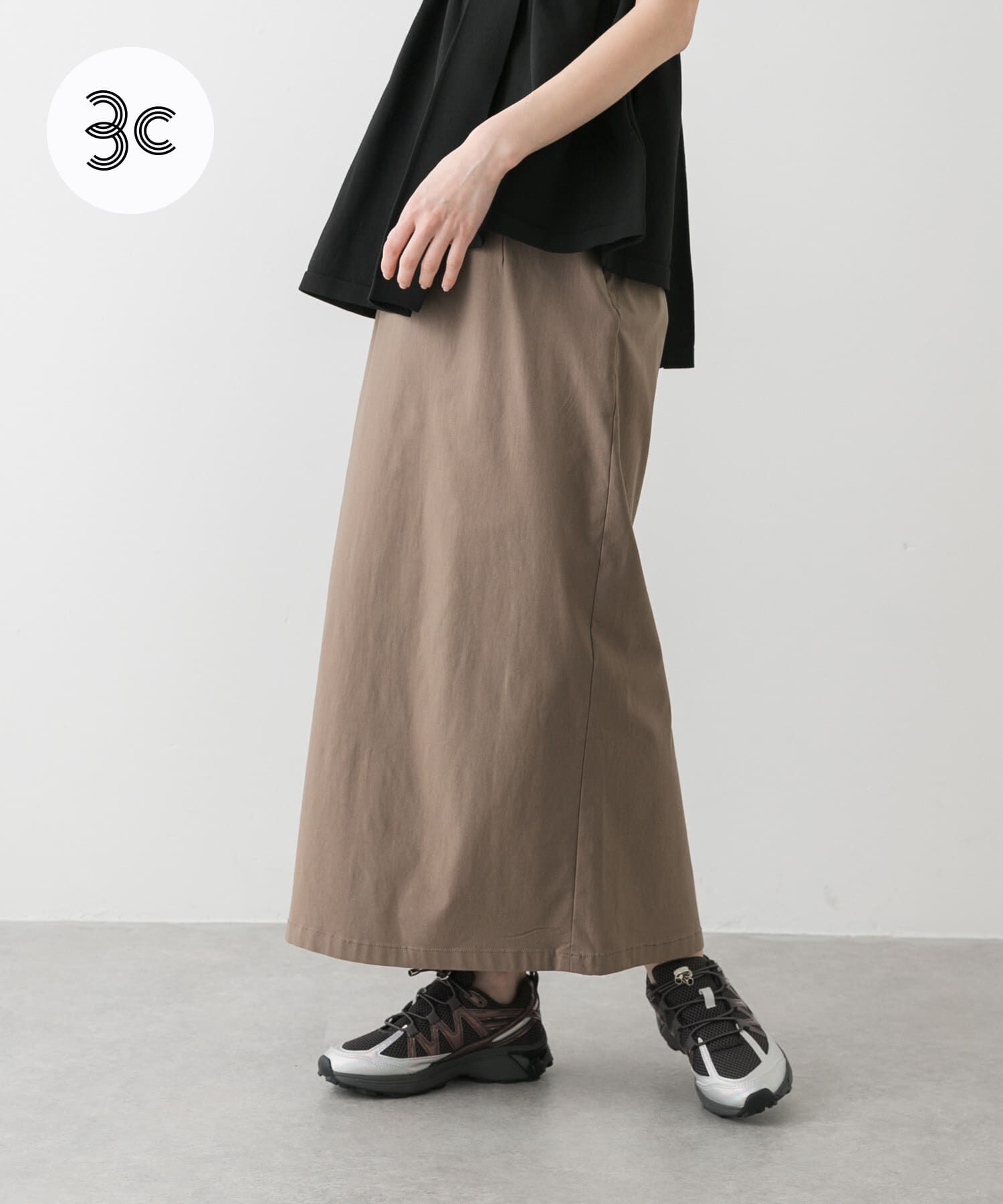 SENSE OF PLACE by URBAN RESEARCH「『WEB/一部店舗限定サイズ』ストレッチサスツキハイウエストスカート」|スカート|モカ