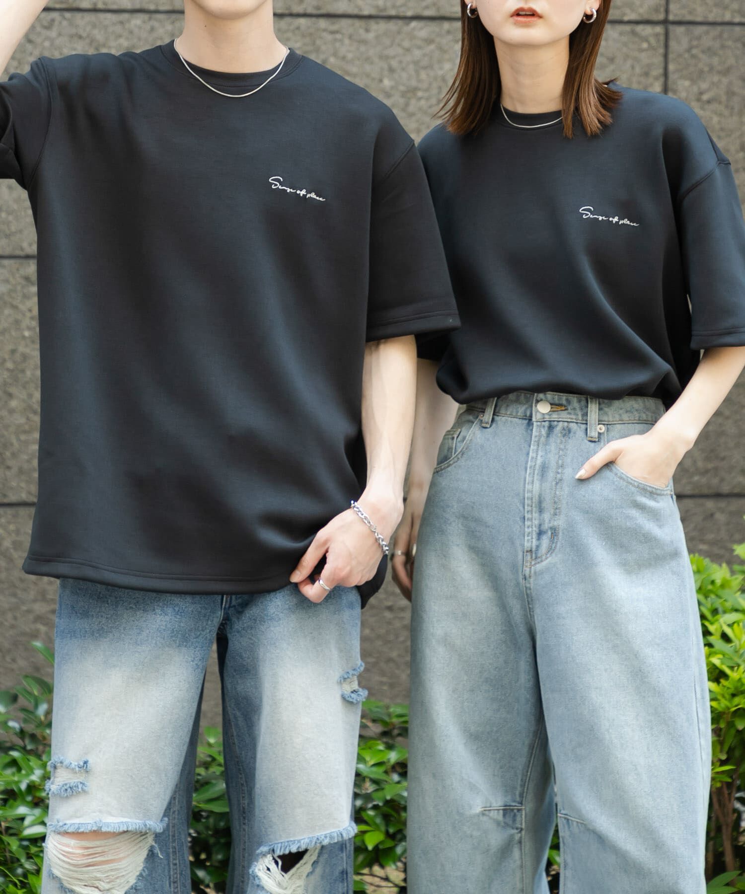 SENSE OF PLACE by URBAN RESEARCH「『一部WEB限定ｶﾗｰ』『ﾕﾆｾｯｸｽ』ｼｼｭｳﾀﾞﾝﾎﾞｰﾙﾎﾟﾝﾁ 」|Tシャツ・カットソー|ブラック