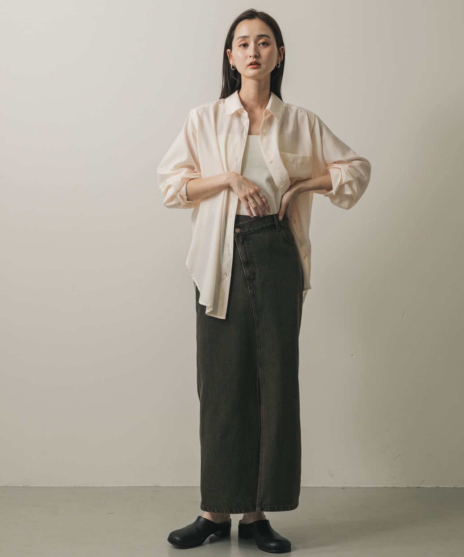 SENSE OF PLACE by URBAN RESEARCH「リネンライクショルダースリットシャツ」|シャツ・ブラウス|