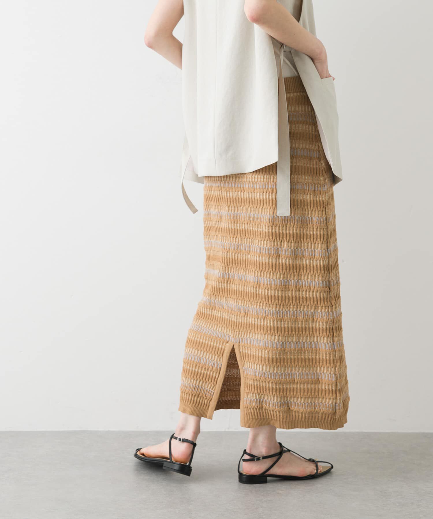 SENSE OF PLACE by URBAN RESEARCH「マルチボーダーニットスカート」|スカート|