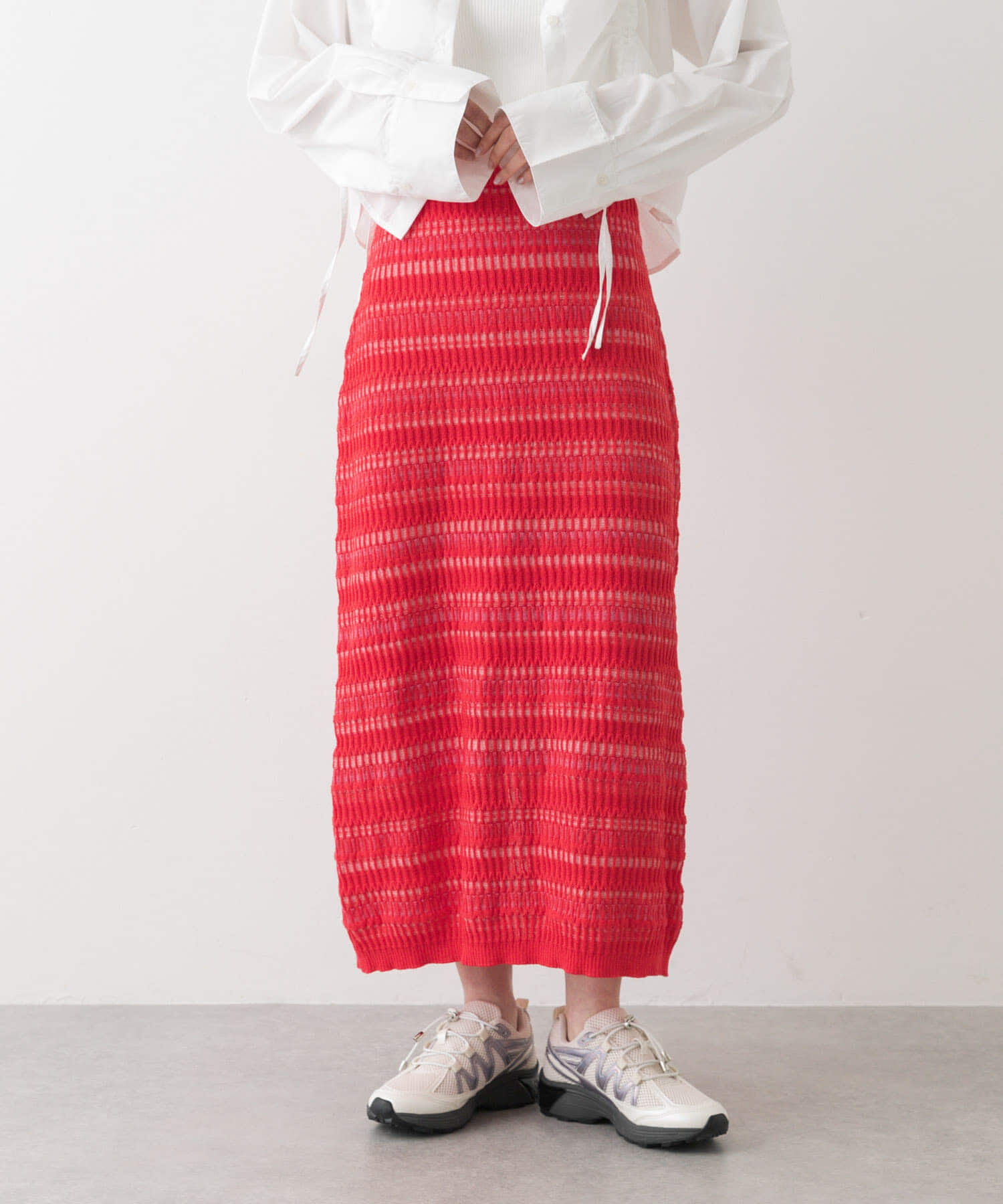 SENSE OF PLACE by URBAN RESEARCH「マルチボーダーニットスカート」|スカート|