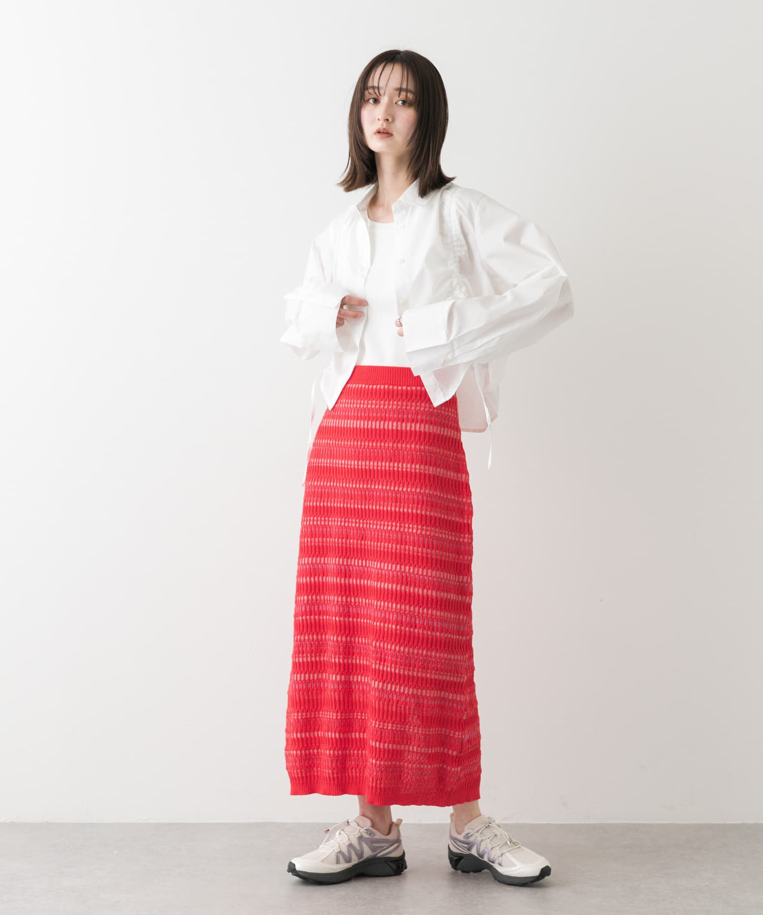 SENSE OF PLACE by URBAN RESEARCH「マルチボーダーニットスカート」|スカート|