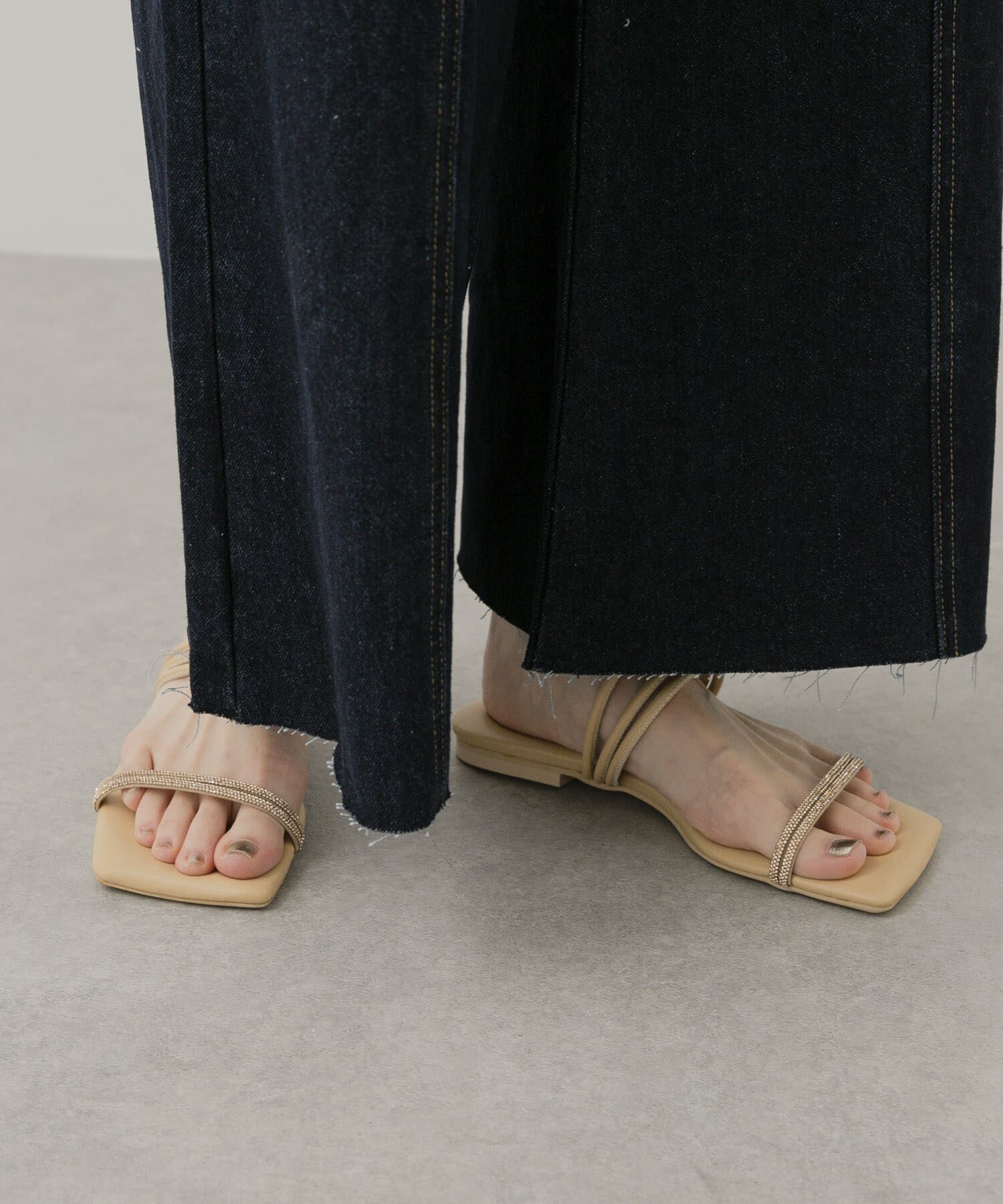 SENSE OF PLACE by URBAN RESEARCH「ラインストーンナローコードサンダル」|サンダル|