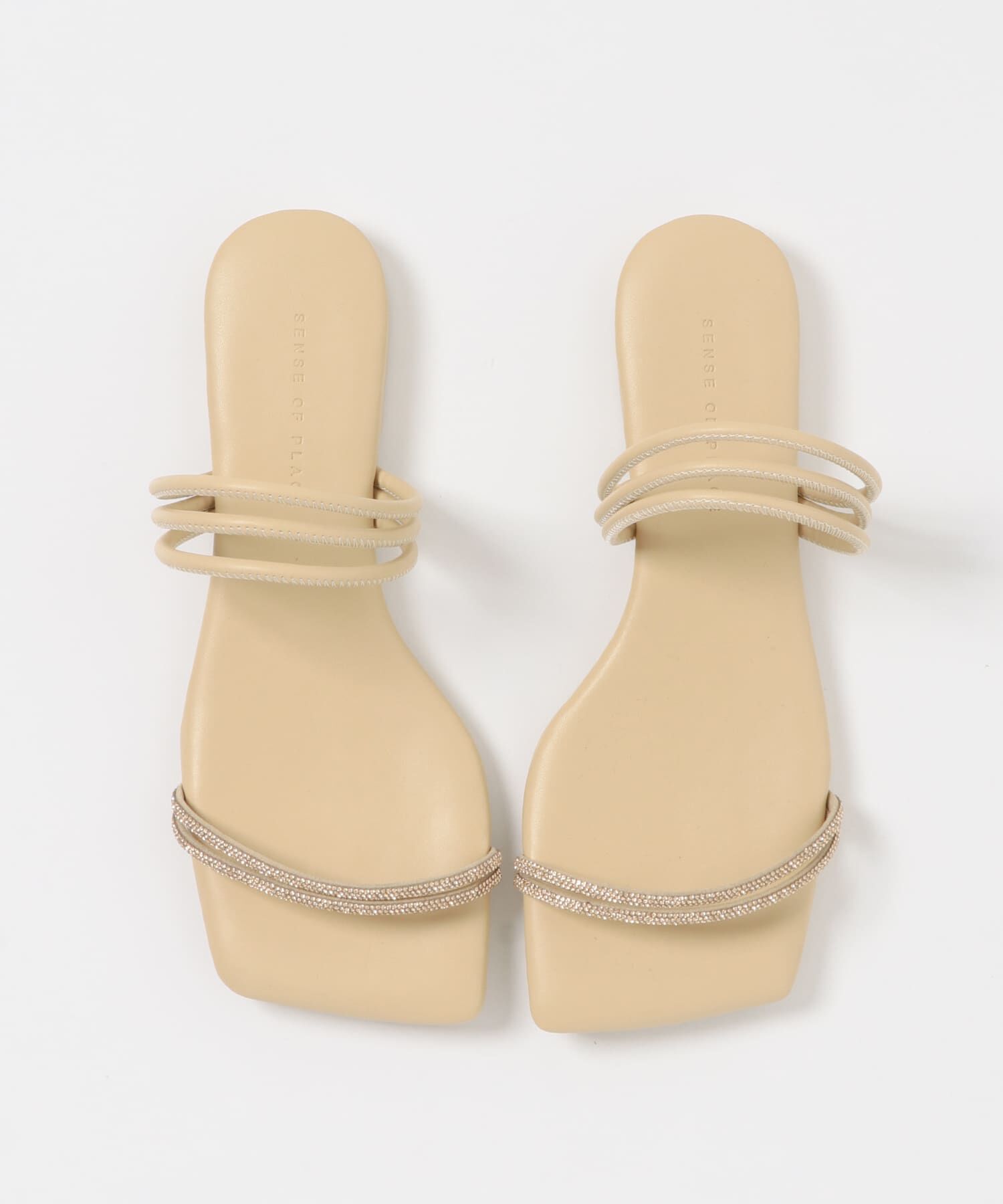 SENSE OF PLACE by URBAN RESEARCH「ラインストーンナローコードサンダル」|サンダル|