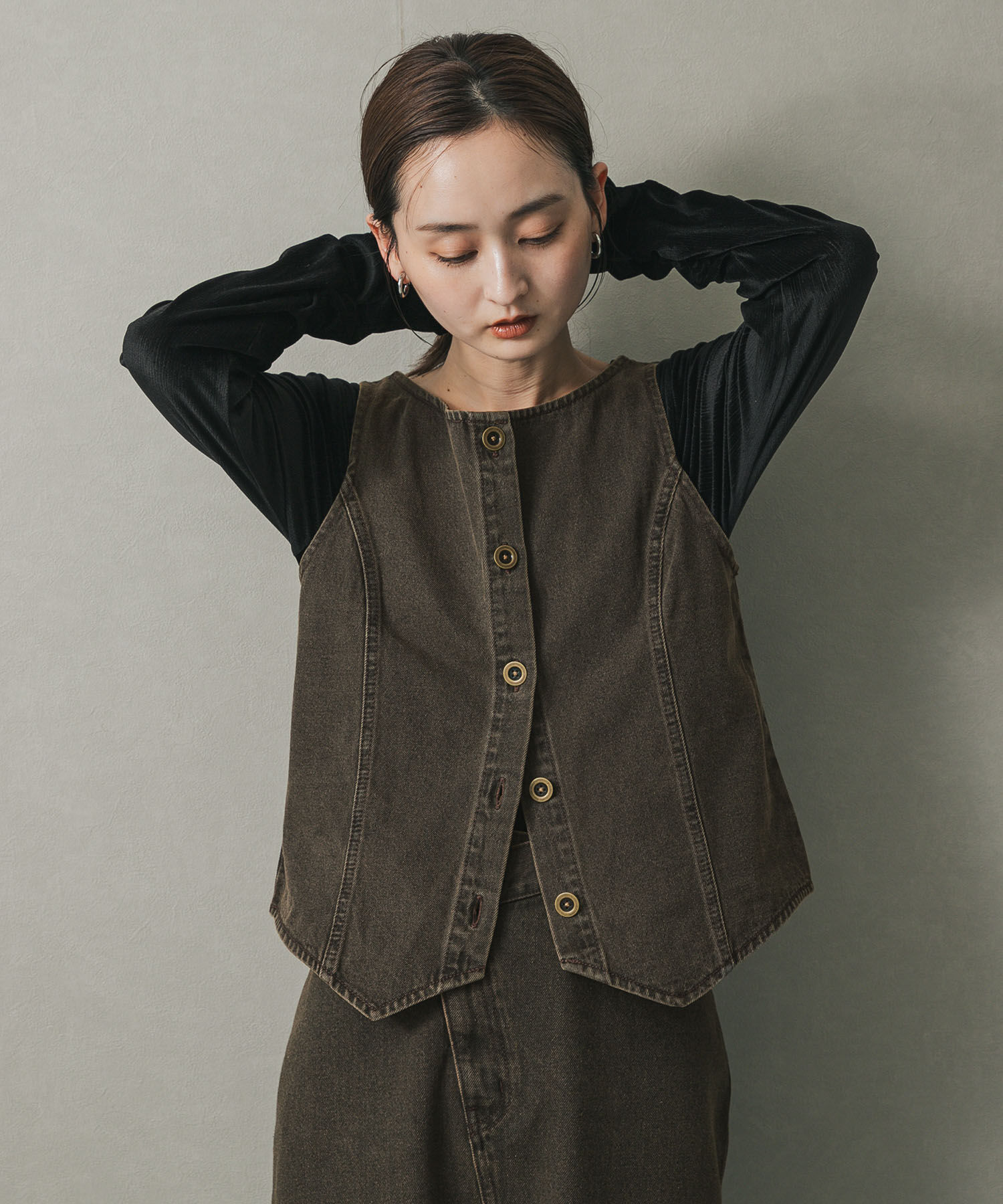 SENSE OF PLACE by URBAN RESEARCH「デニムコンパクトジレ」|ベスト・ジレ|