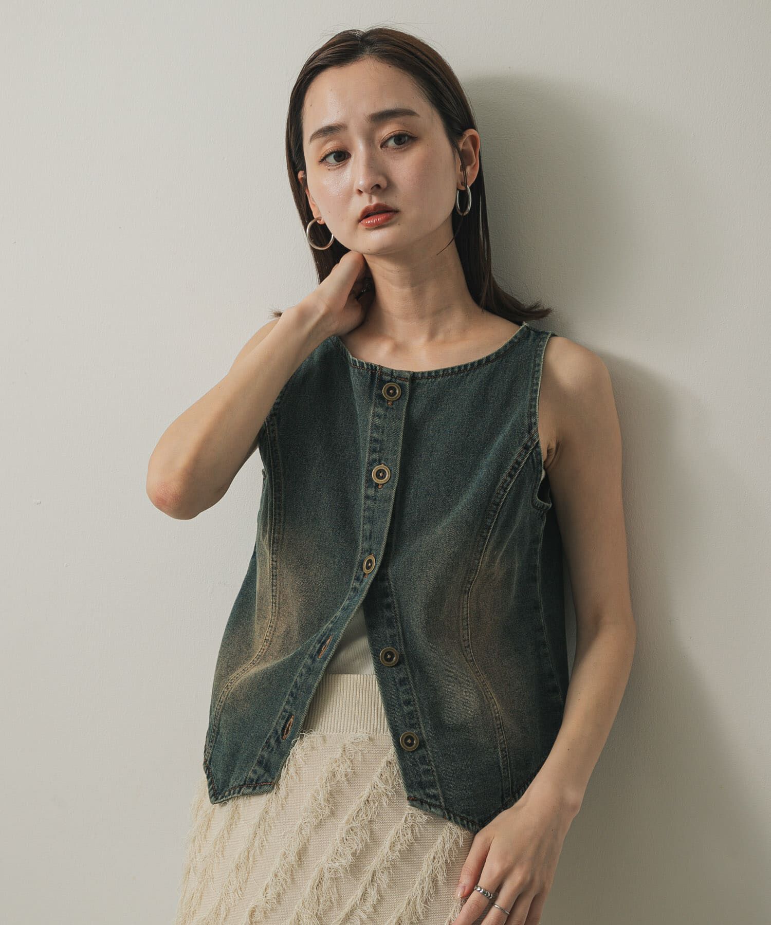 SENSE OF PLACE by URBAN RESEARCH「デニムコンパクトジレ」|ベスト・ジレ|