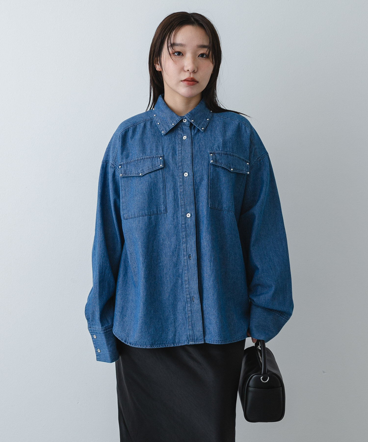 SENSE OF PLACE by URBAN RESEARCH「スタッズデニムシャツ」|シャツ・ブラウス|