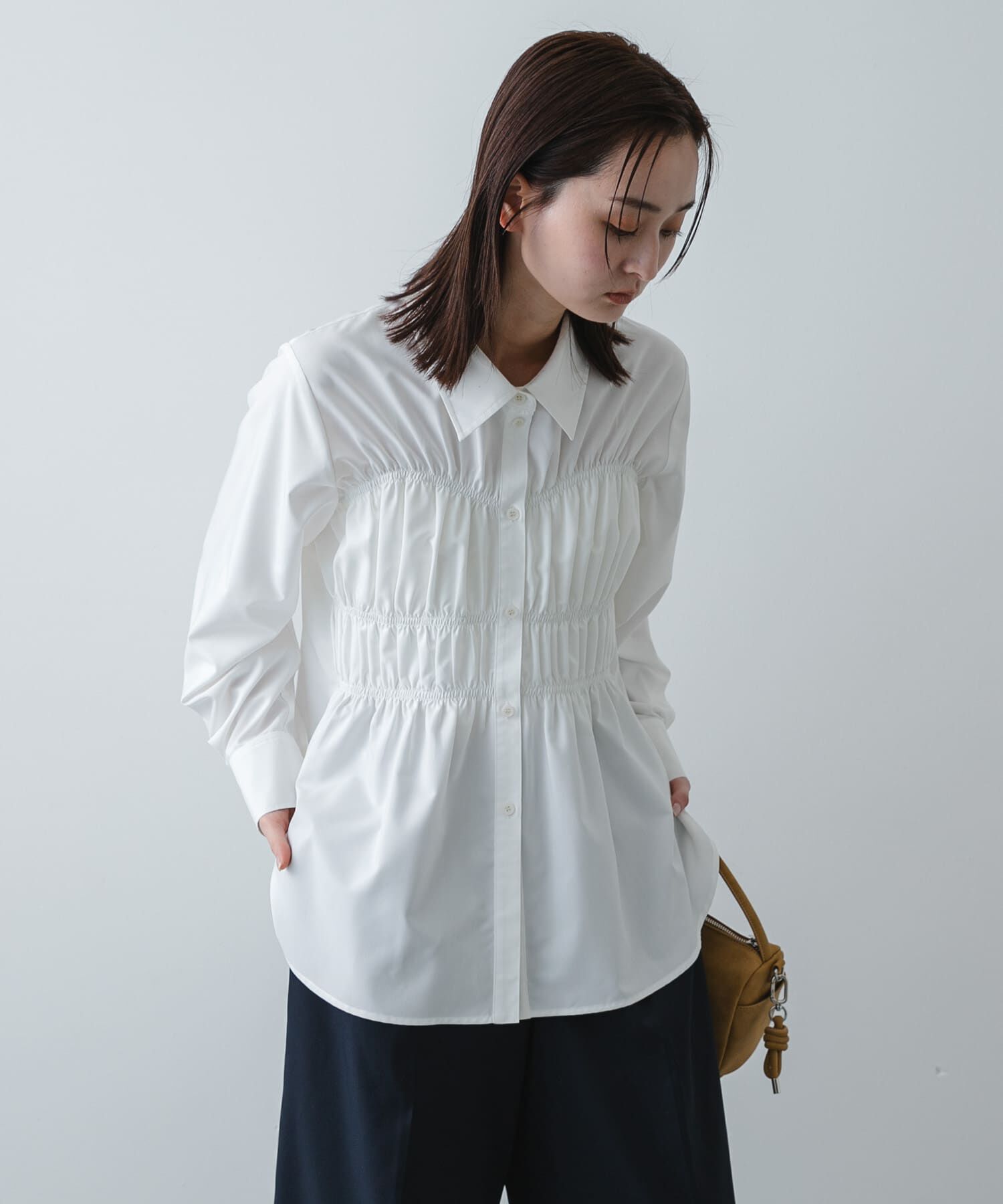 SENSE OF PLACE by URBAN RESEARCH「シャーリングデザインシャツ」|シャツ・ブラウス|