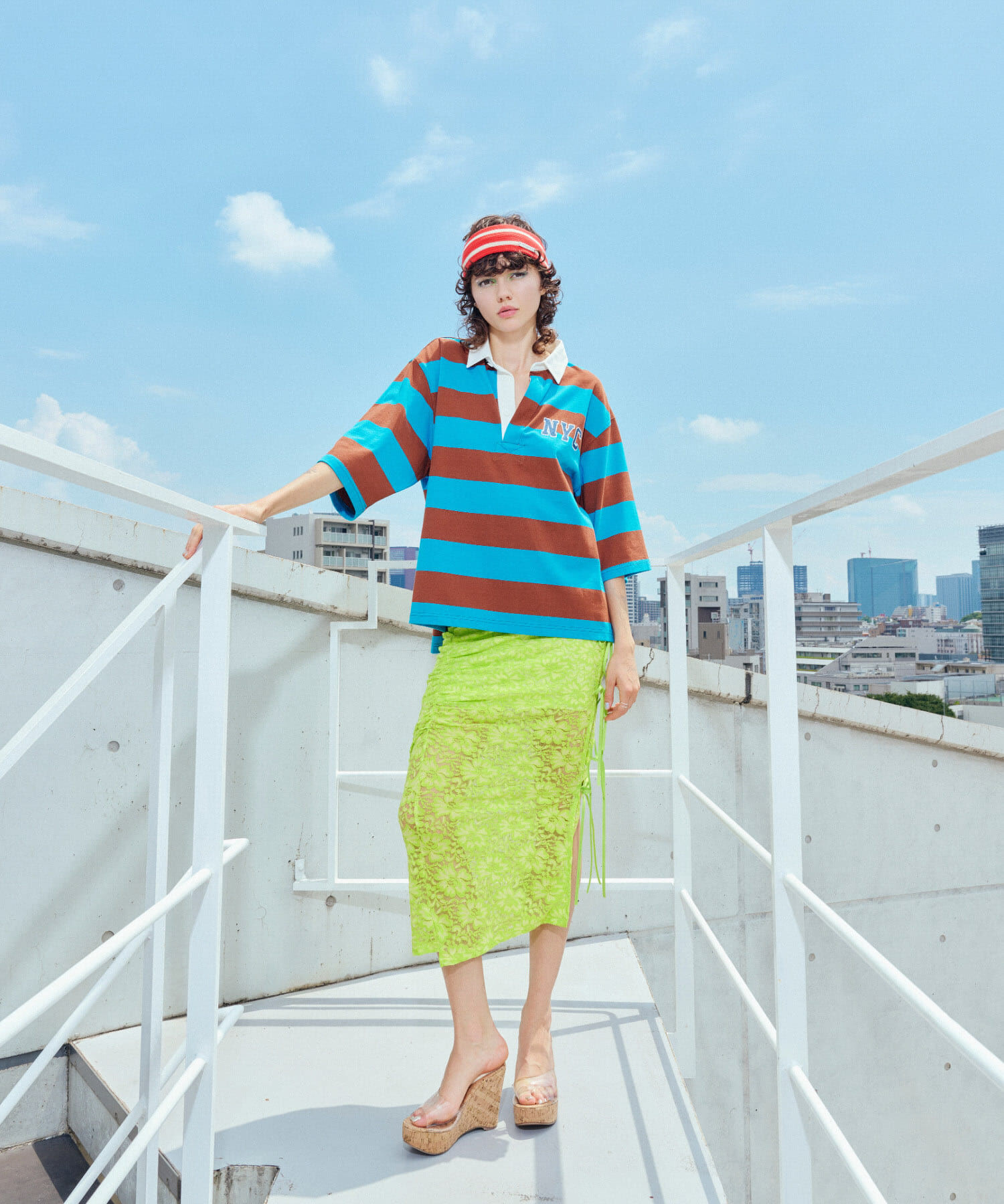 SENSE OF PLACE by URBAN RESEARCH「ANNA SUI NYC　リボンスリットストレッチレーススカート」|スカート|