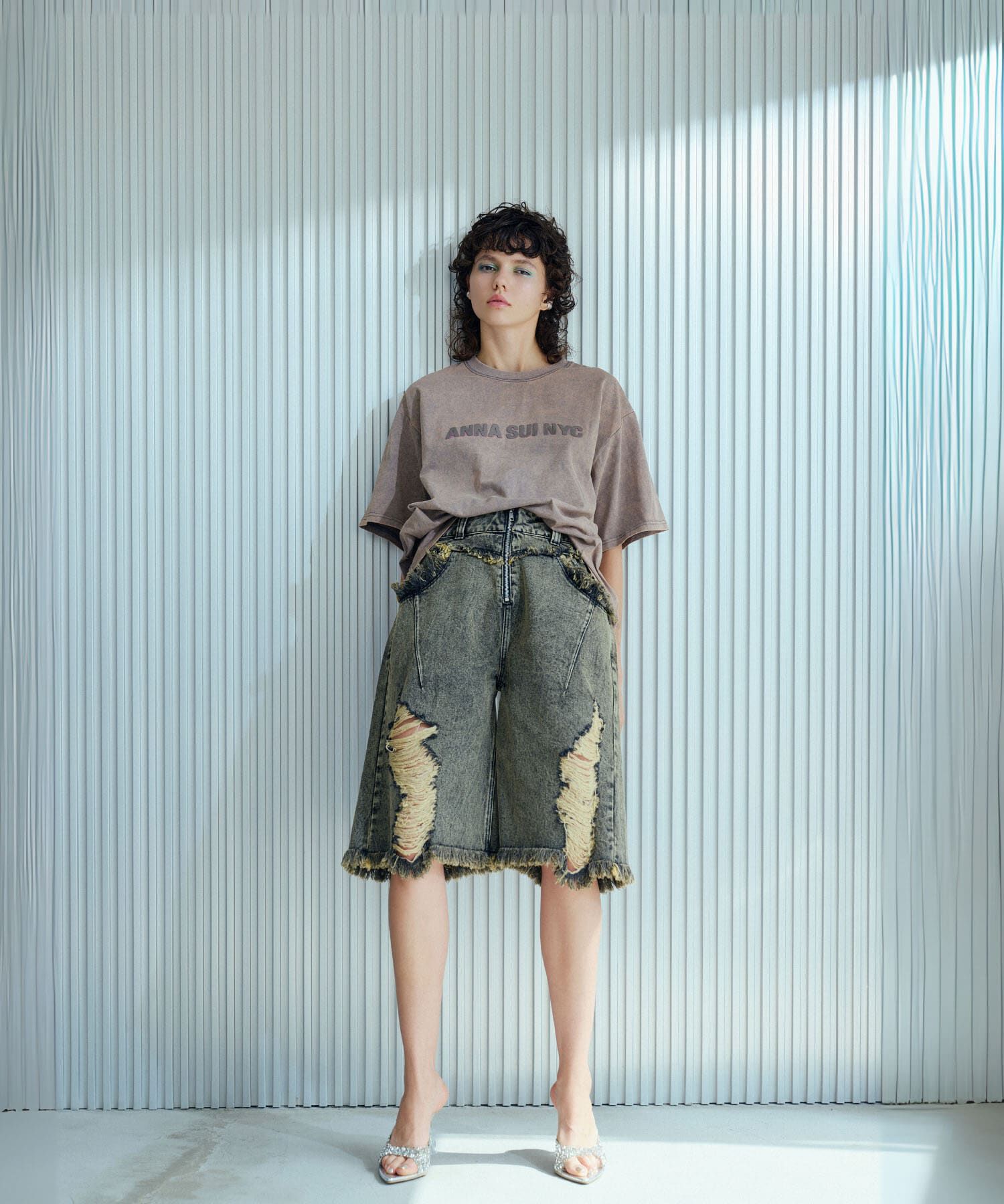 SENSE OF PLACE by URBAN RESEARCH「ANNA SUI NYC　ダブルジェルプリントブリーチTシャツ」|Tシャツ・カットソー|