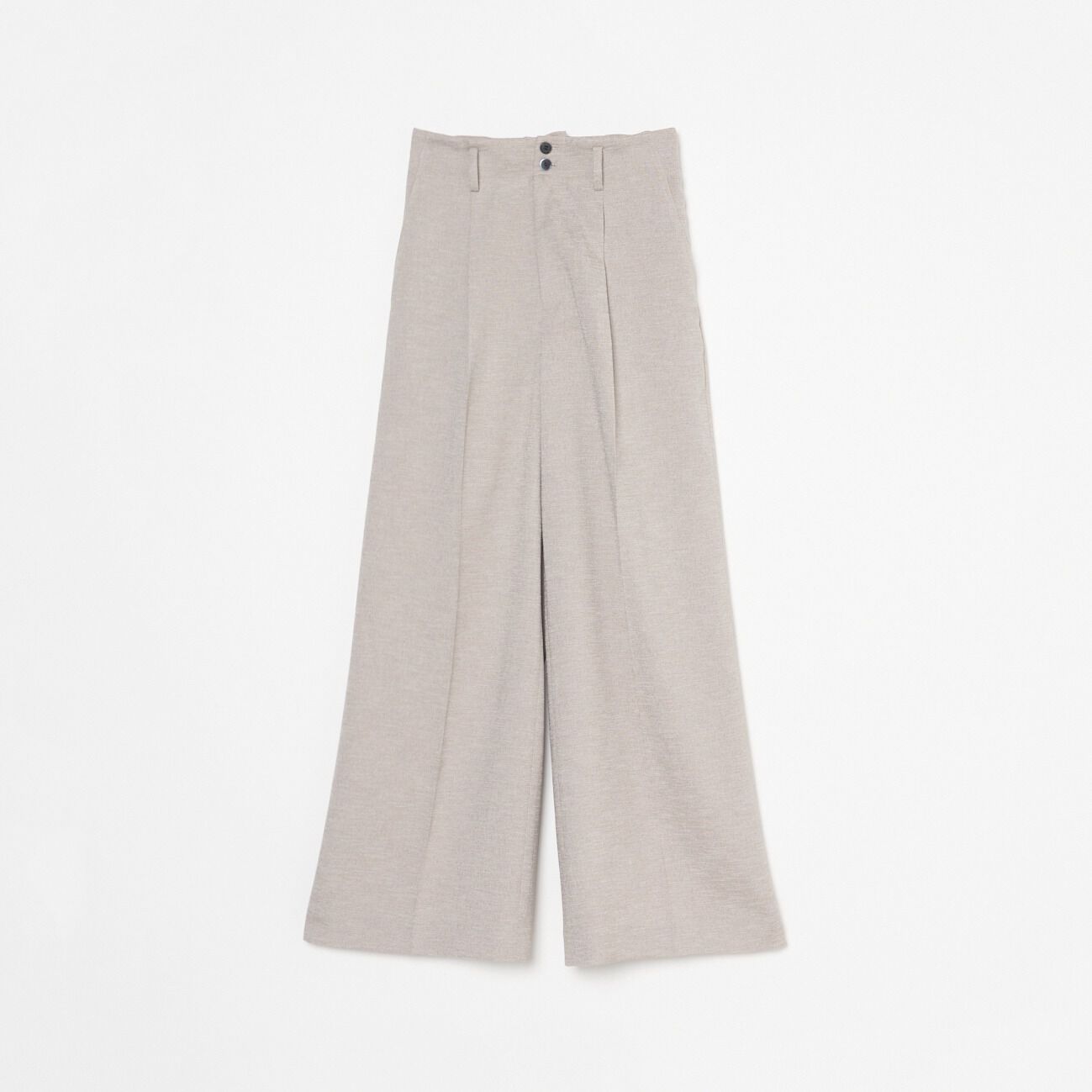 HELIOPOLE「HELIOPOLE FAUX LINEN STRAIGHT PANTS」|チノ|ベージュ